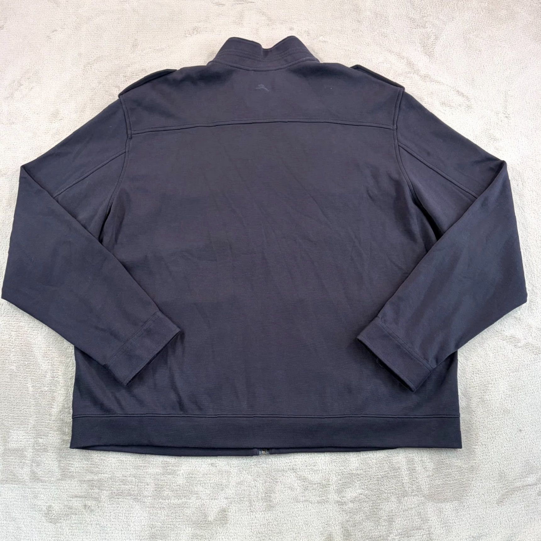Tommy Bahama Tommy Bahama Jacket Men 2XL Full Zip Epaulets Navy Pima Cotton Varsity Modern Casual Workwear Size US XXL / EU 58 / 5 - 7 Thumbnail