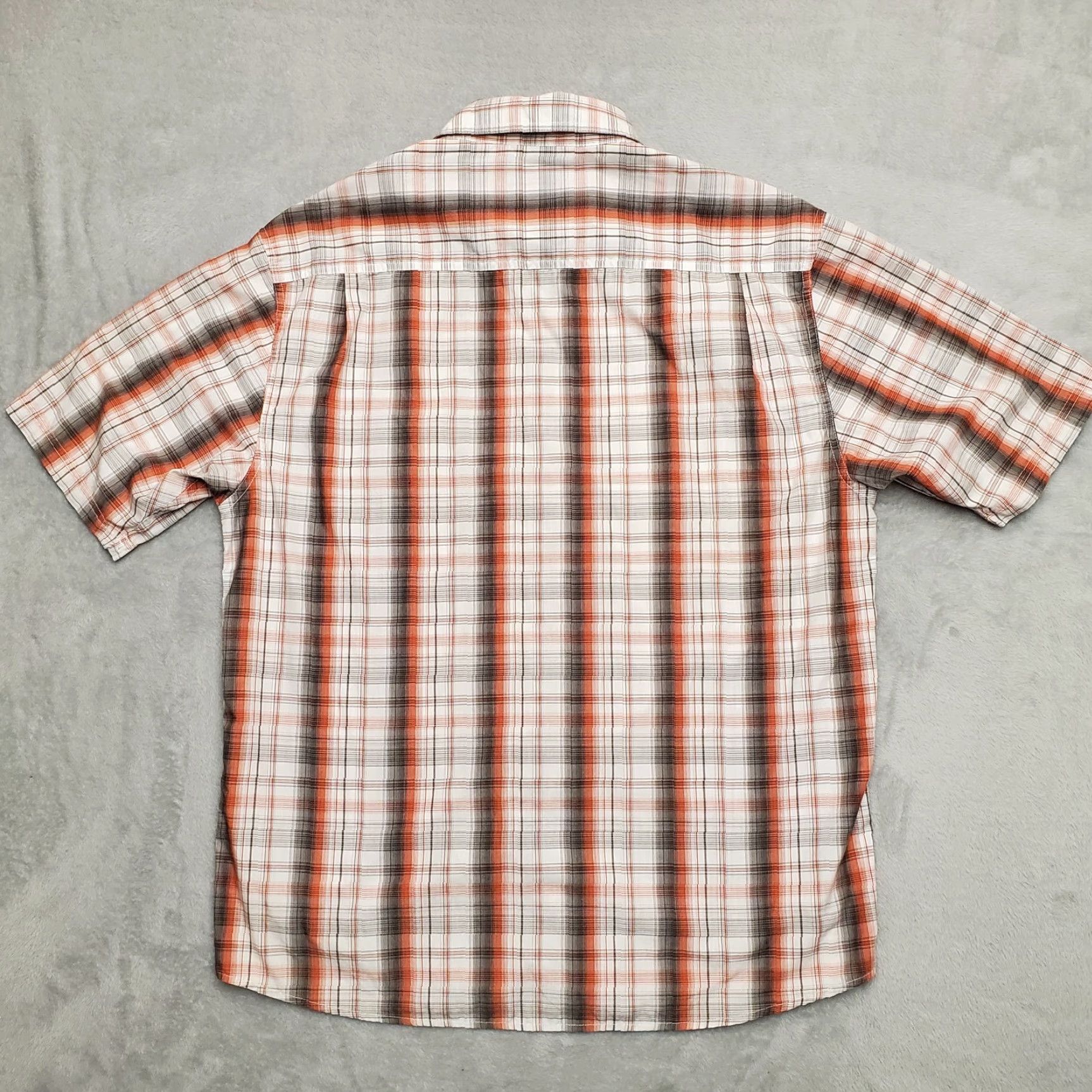 Vintage Wolverine Shirt Mens Orange Gray Plaid Short Sleeve Cotton Summer Outdoor Casual Shirt Size US L / EU 52-54 / 3 - 6 Thumbnail