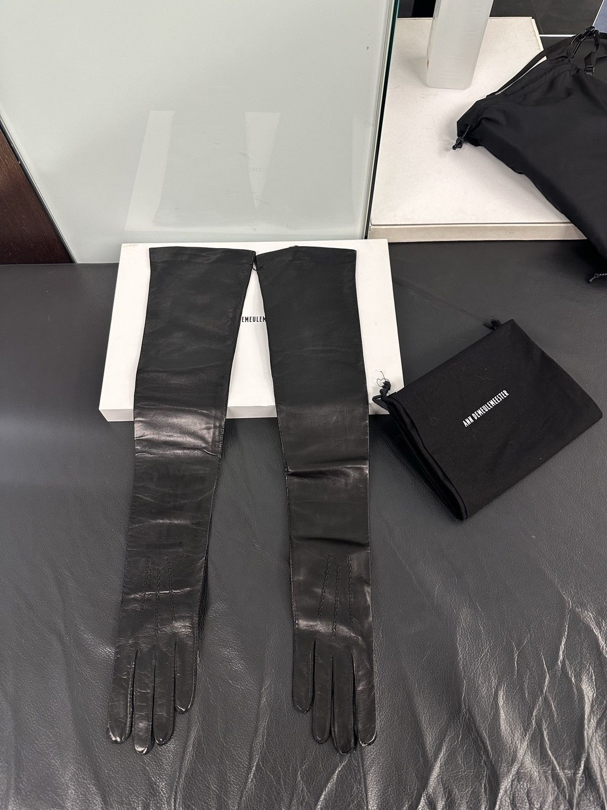 Ann Demeulemeester BNWT! Ann Demeulemeester ladies Leather Joris Gloves Size ONE SIZE - 2 Thumbnail