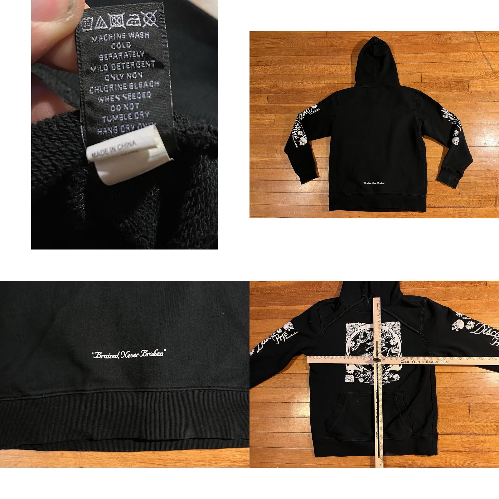 Prps PRPS Death Valley Disco Hoodie Men’s S Black Size US S / EU 44-46 / 1 - 8 Thumbnail