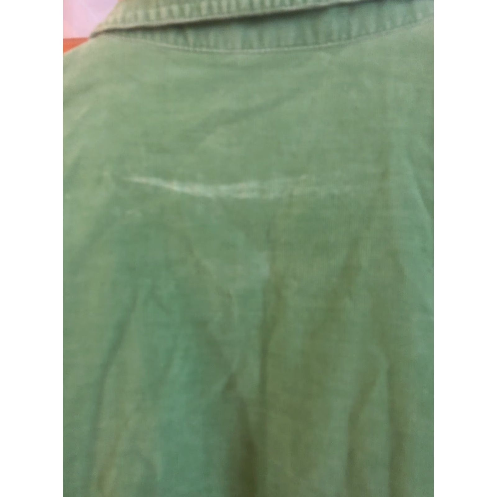 Vintage AriZona Jean Co Green Corduroy Pearl Snap Button Up Long Sleeve XL Women Shirt Slim Pure Cotton Blend Plaid Casual All Seasons Size XL / US 12-14 / IT 48-50 - 5 Thumbnail