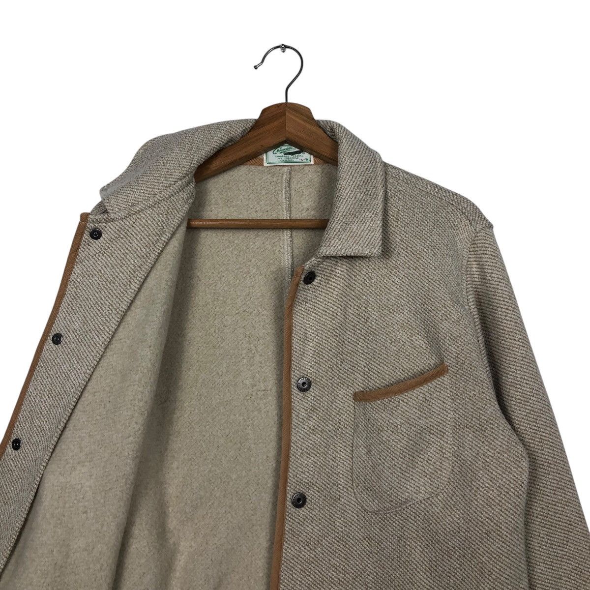 Japanese Brand 📌Vintage Wool Chore Jacket Button Crocodile Size US L / EU 52-54 / 3 - 13 Thumbnail