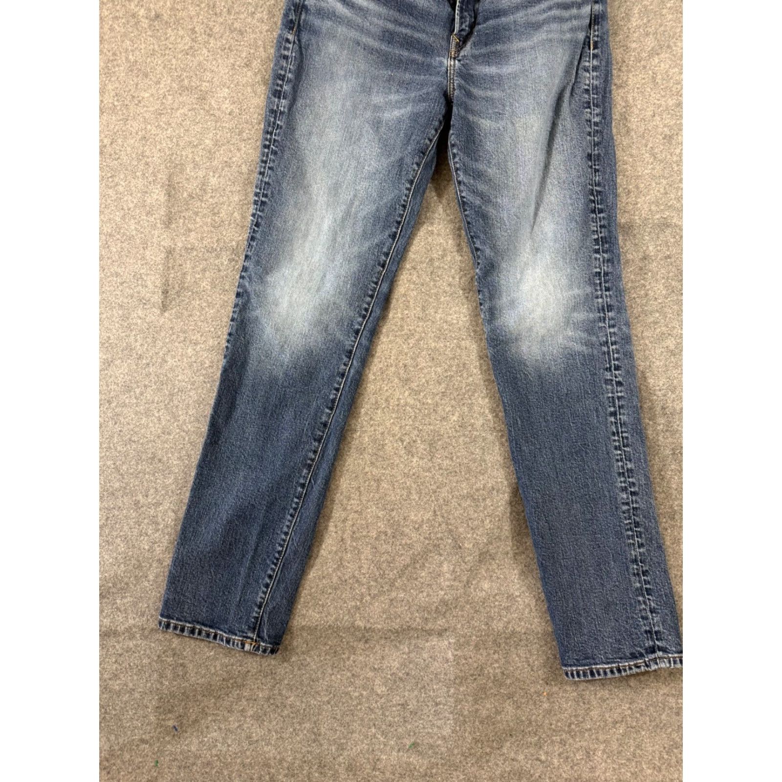 American Eagle Outfitters American Eagle Jeans Mens 32x36 Blue Denim Stretch Slim Straight Flex Whiskering Pockets 5-Pocket Design City Streetwear Y2K Mens Size US 32 / EU 48 - 4 Thumbnail