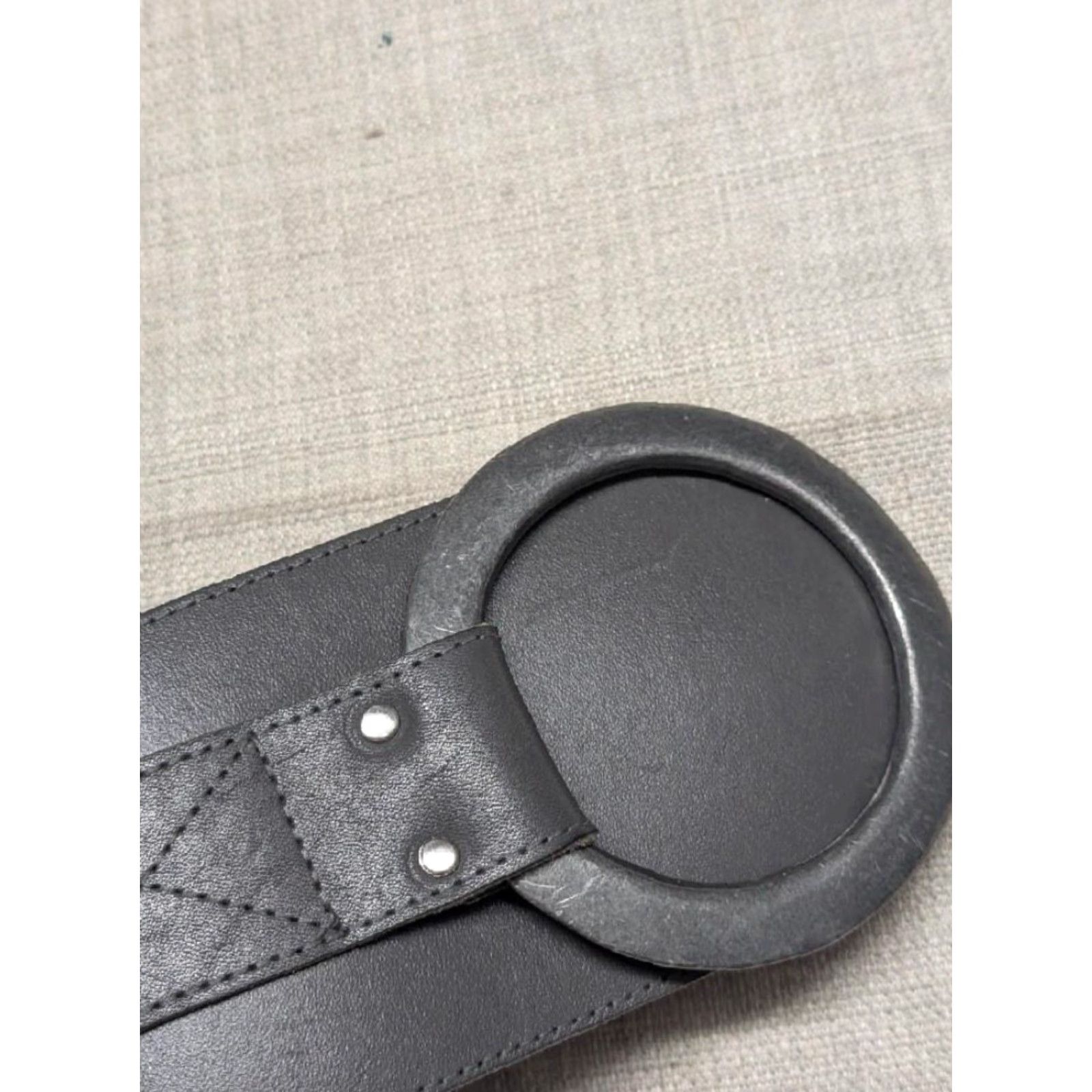 Vintage VINTAGE CORSET CINCH BELT 1980s 90s LEATHER BELT 28-30 GRAY WIDE glam STATEMENT Peaches En Regalia Belt Women M Gray Corset Belt Mens Girls Women Size M / US 6-8 / IT 42-44 - 7 Thumbnail