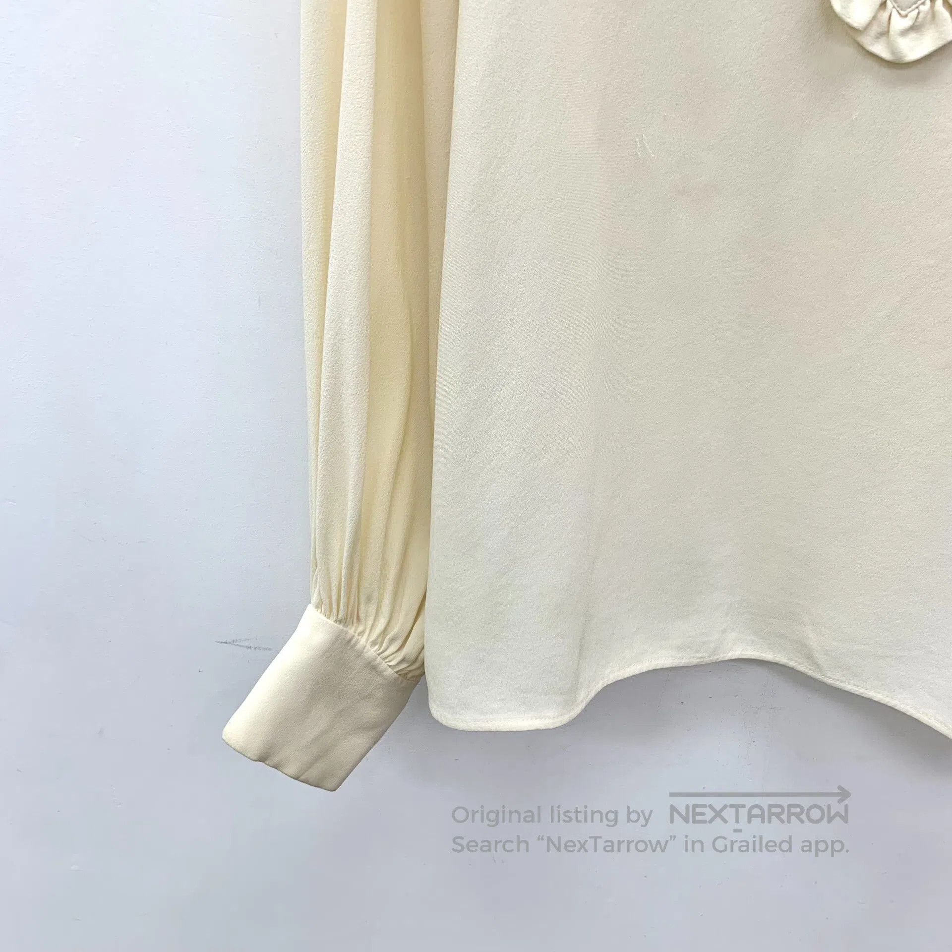 Chanel Chanel Beige ruffle design Peter Pan collar long-sleeved s Size XS / US 0-2 / IT 36-38 - 4 Thumbnail