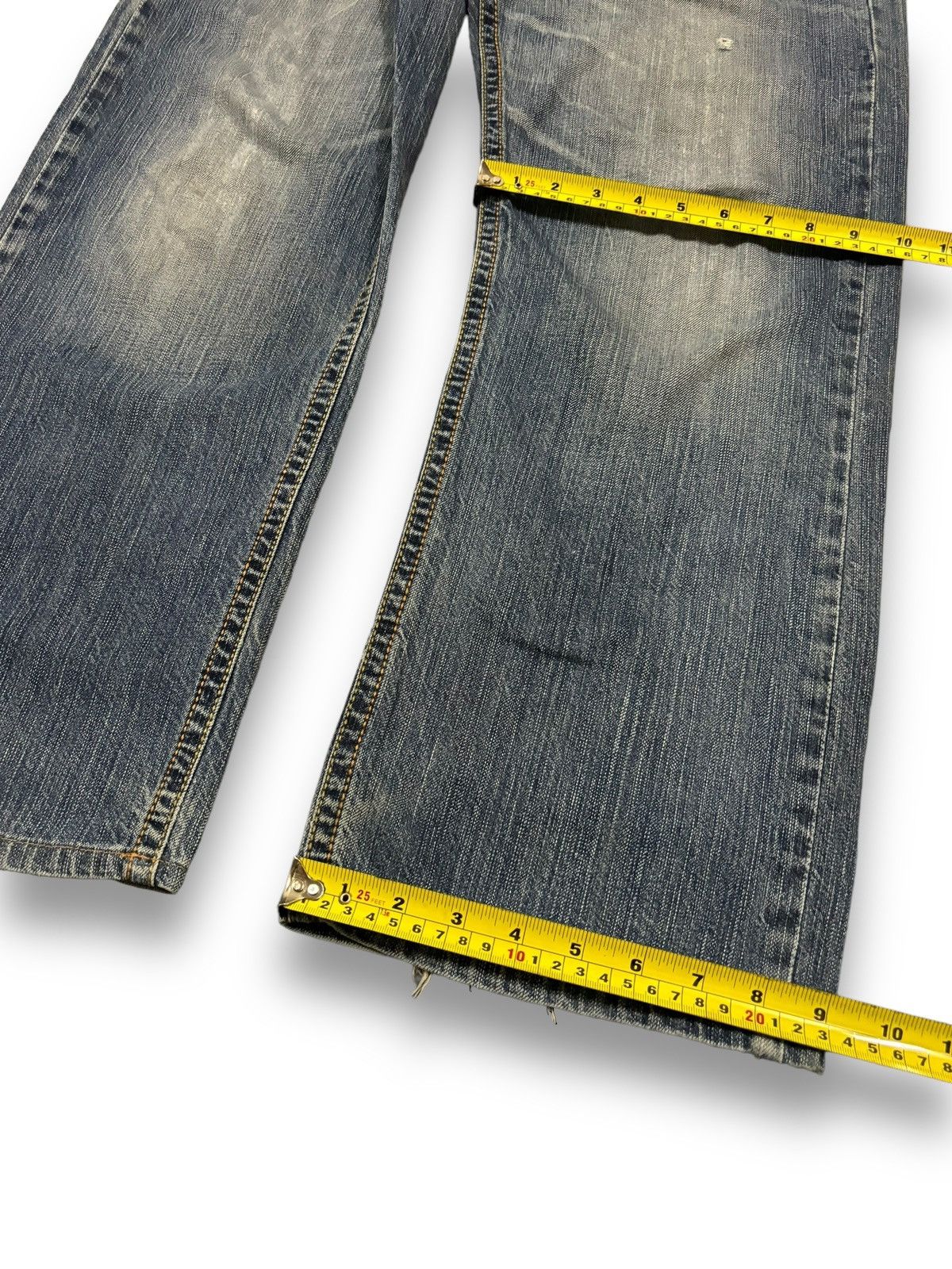Edwin Exclusive Vintage Edwin XV Dirt Blue Wash Baggy Ripped Jeans Size US 33 - 19 Thumbnail
