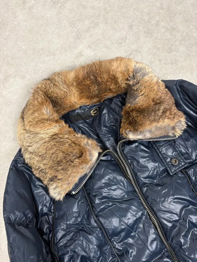 Just Cavalli FW2008 Cavalli Fur Collar Navy Puffer Jacket Size US M / EU 48-50 / 2 - 5 Thumbnail
