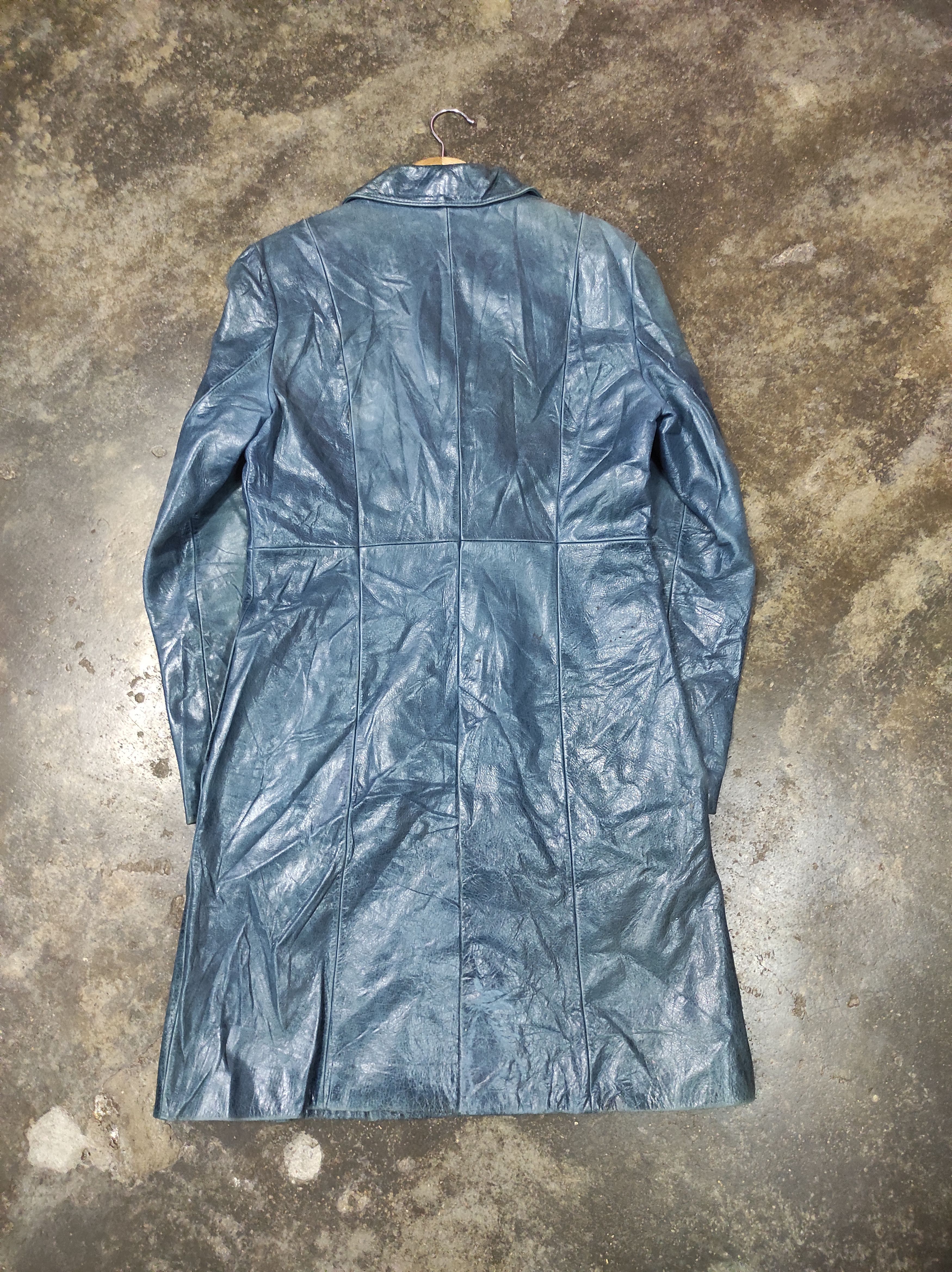 Genuine Leather ASPRI DOUBLE BREASTED LEATHER COAT OVERCOAT LONG JACKET Size L / US 10 / IT 46 - 5 Thumbnail