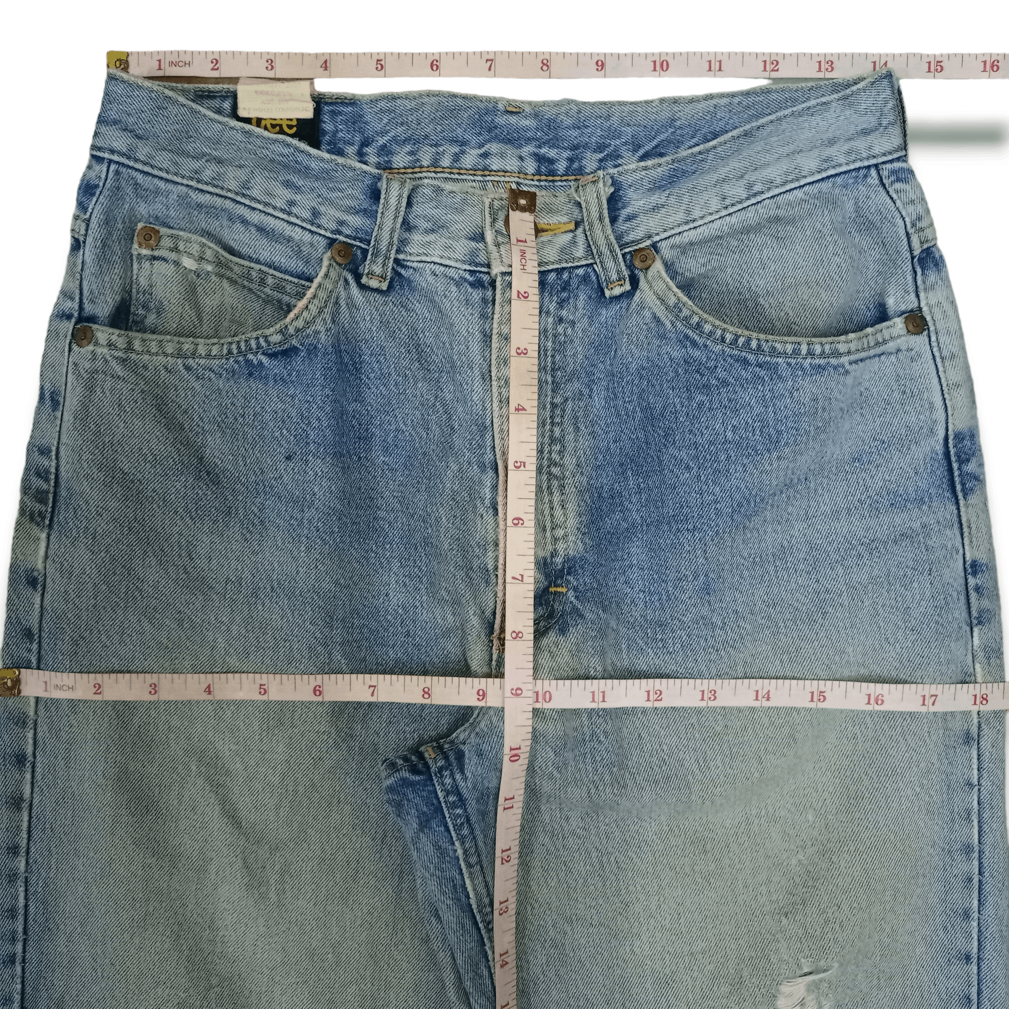 Lee Vintage Lee Riders Sanforized Faded Distressed Jeans 28x30 Size US 28 / EU 44 - 11 Thumbnail
