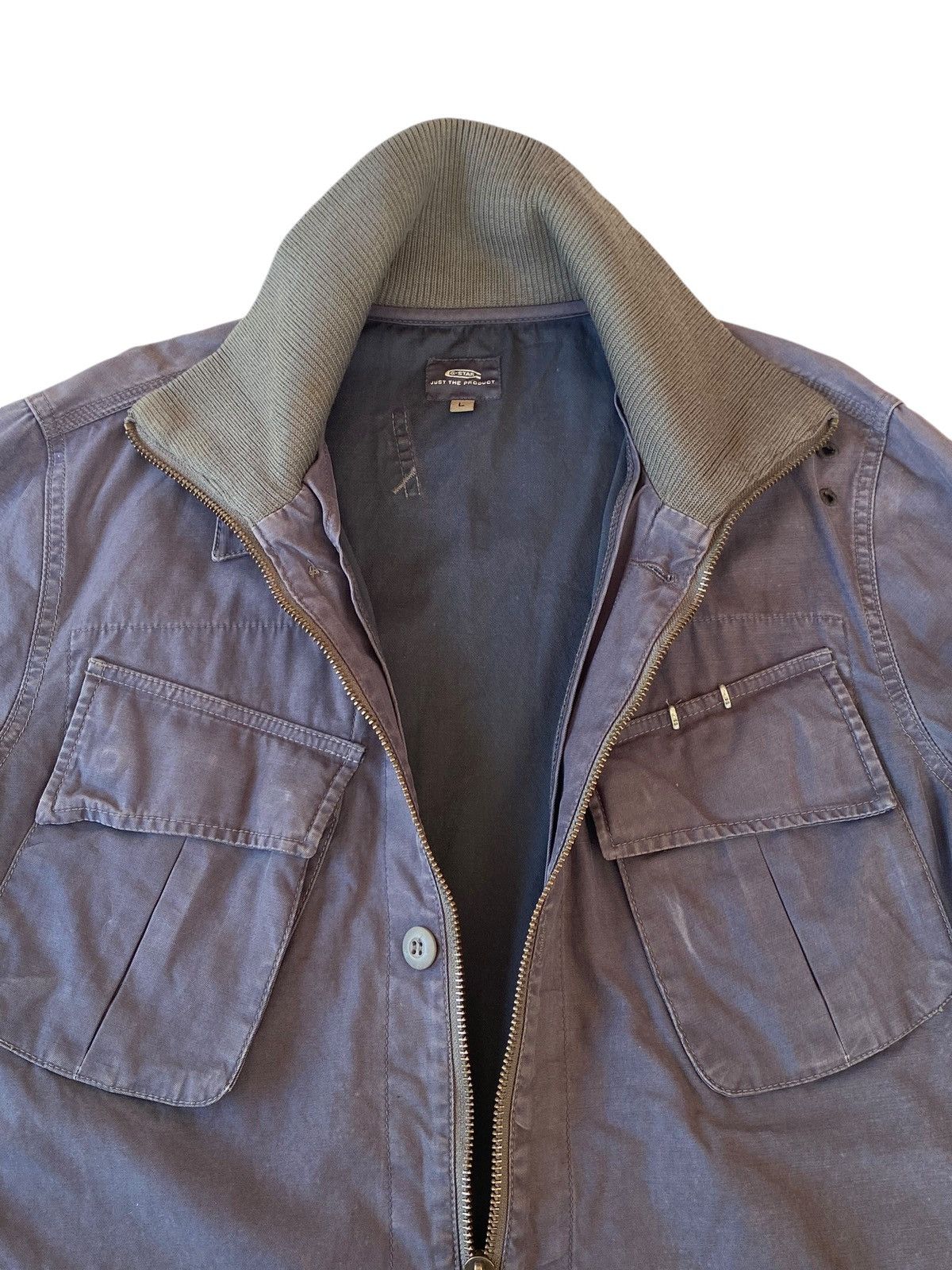 G-Star × Vintage Vtg G Star Raw Jacket Zip Up Size US L / EU 52-54 / 3 - 3 Thumbnail