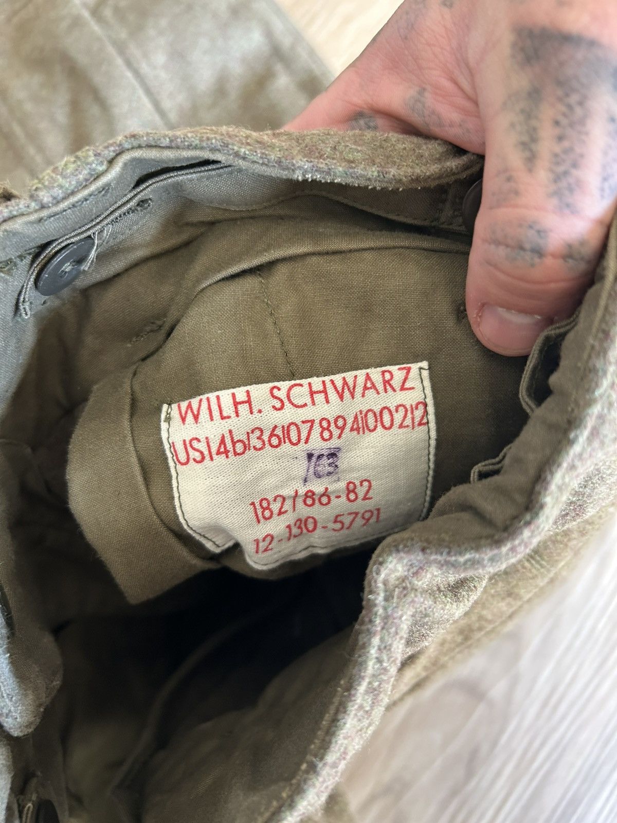 Vintage Vintage 80s Heavy Wool Military Cargo Pants Size US 32 / EU 48 - 7 Thumbnail