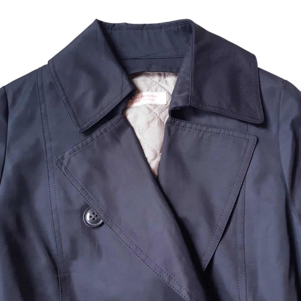 Dezert Dezert + Femme Trench Coat Jacket Women size 11AR Black Size S / US 4 / IT 40 - 3 Thumbnail