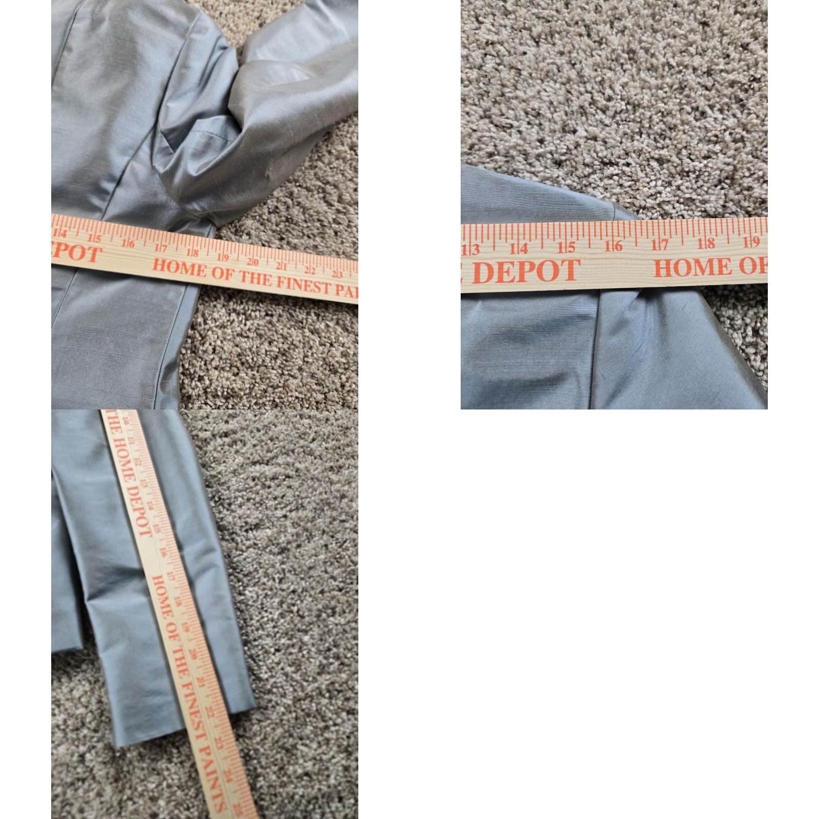 Talbots VINTAGE Talbots Blazer Jacket Womens 8 Petites 100% Silk One Button Slim Tailored Silver Notch Single-Breasted Pant Suit Ladies? Size M / US 6-8 / IT 42-44 - 8 Thumbnail