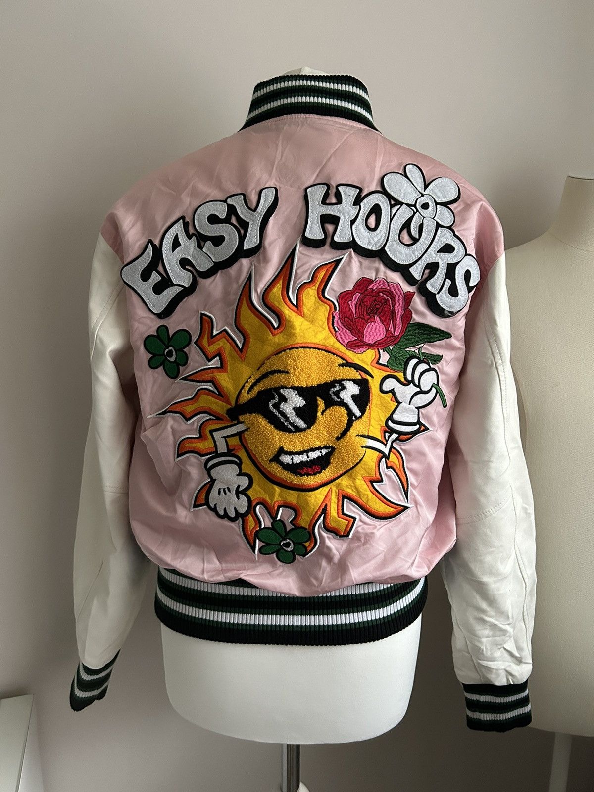 First MFG Co. varsity bomber jacket pink trend embroided Size XS / US 0-2 / IT 36-38 - 2 Thumbnail