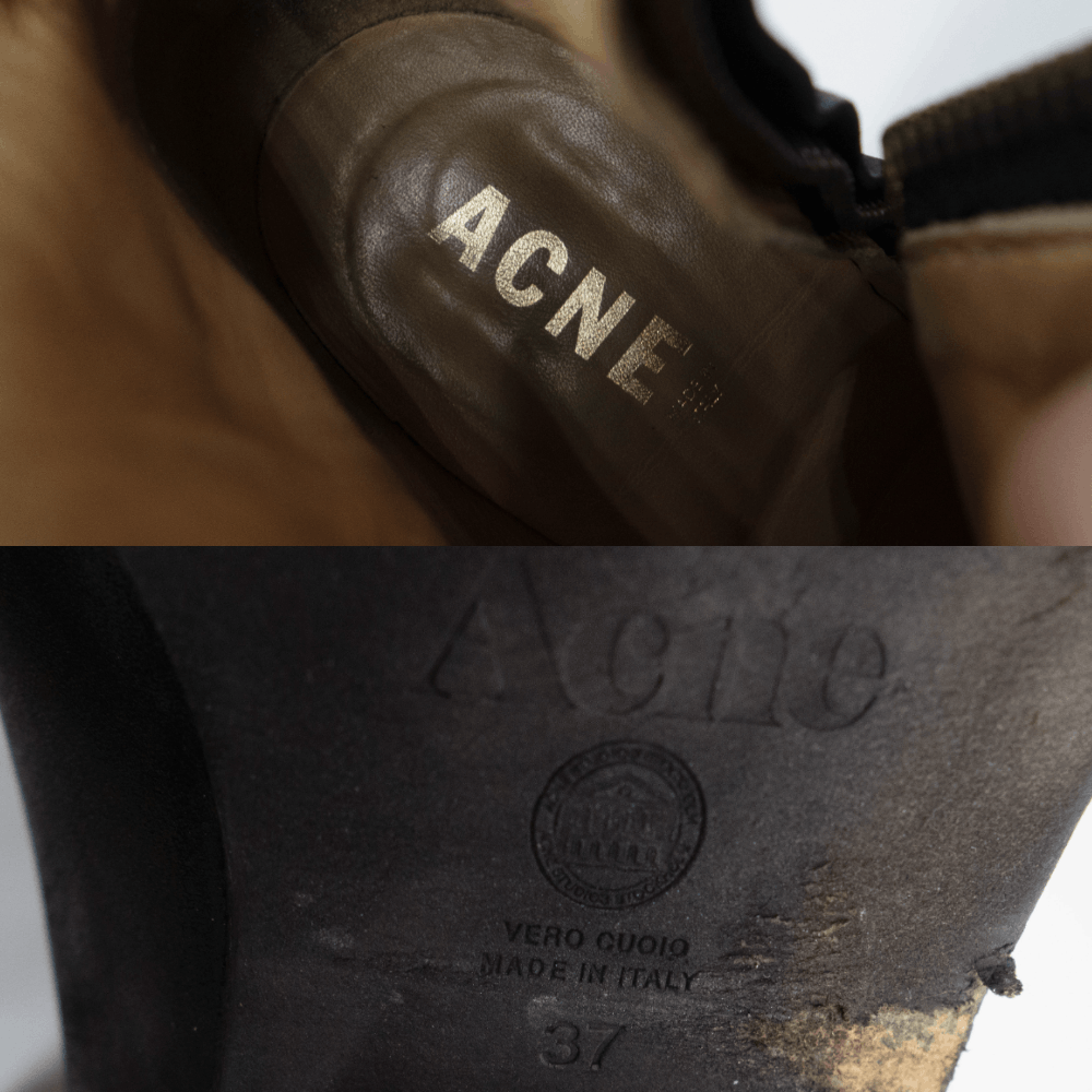 Acne Studios Zip Ankle Leather Boots Size US 7 / IT 37 - 8 Thumbnail
