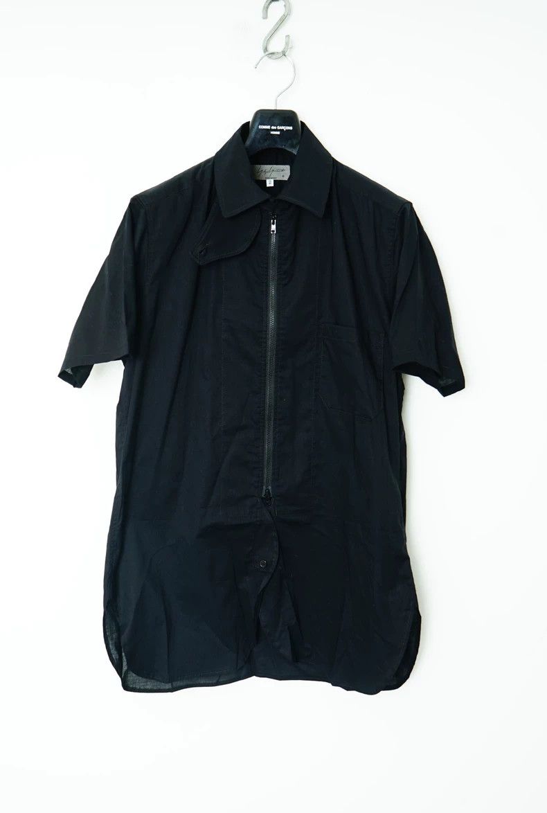 Yohji Yamamoto yohji yamamoto High Neck Short Sleeve Shirt 2503-Nextarrow Size US M / EU 48-50 / 2 - 3 Thumbnail