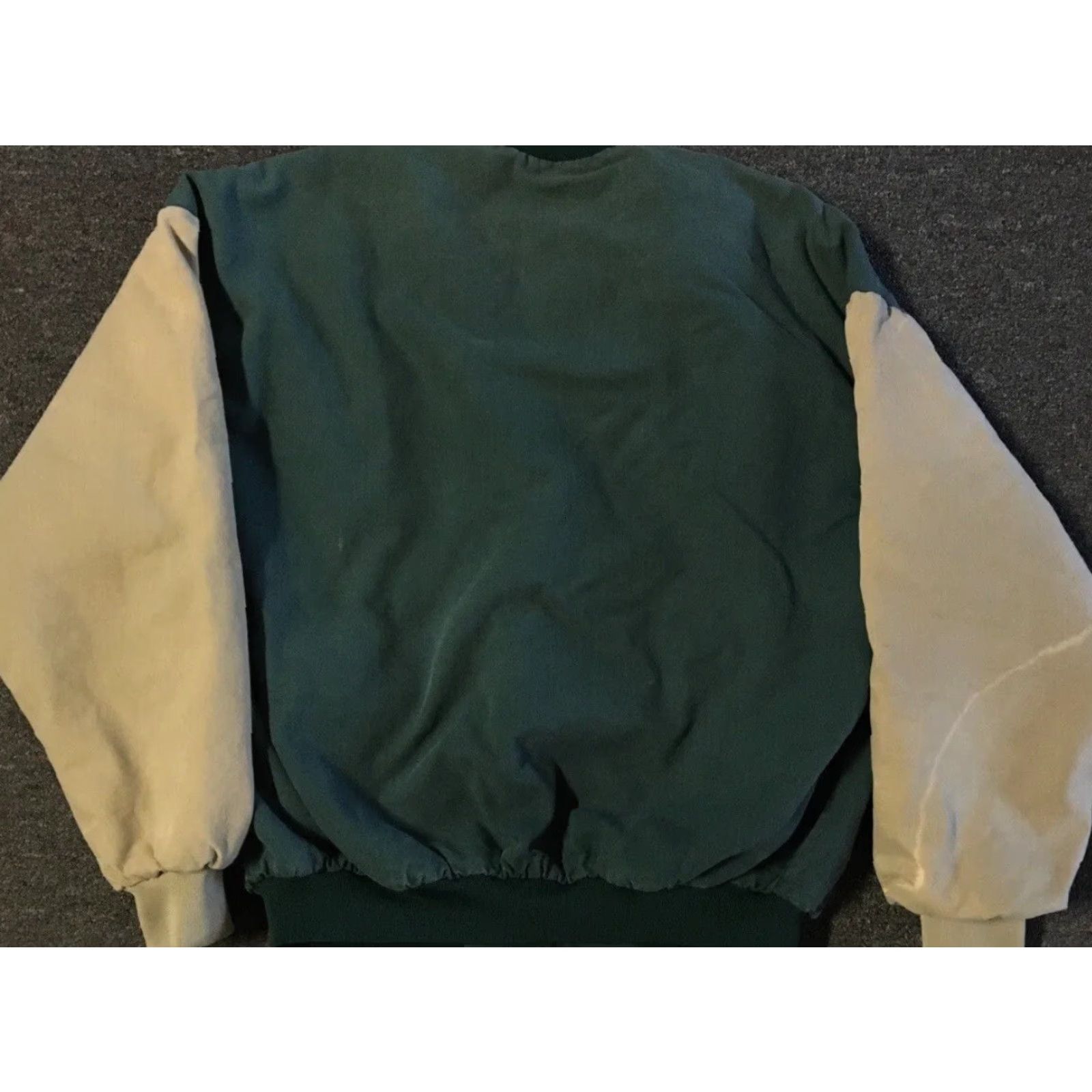 Vintage VINTAGE Motorcycle Construction Safety Faded Bomber Jacket L USA Green Trucker Punk 90s Mens Size US L / EU 52-54 / 3 - 6 Thumbnail