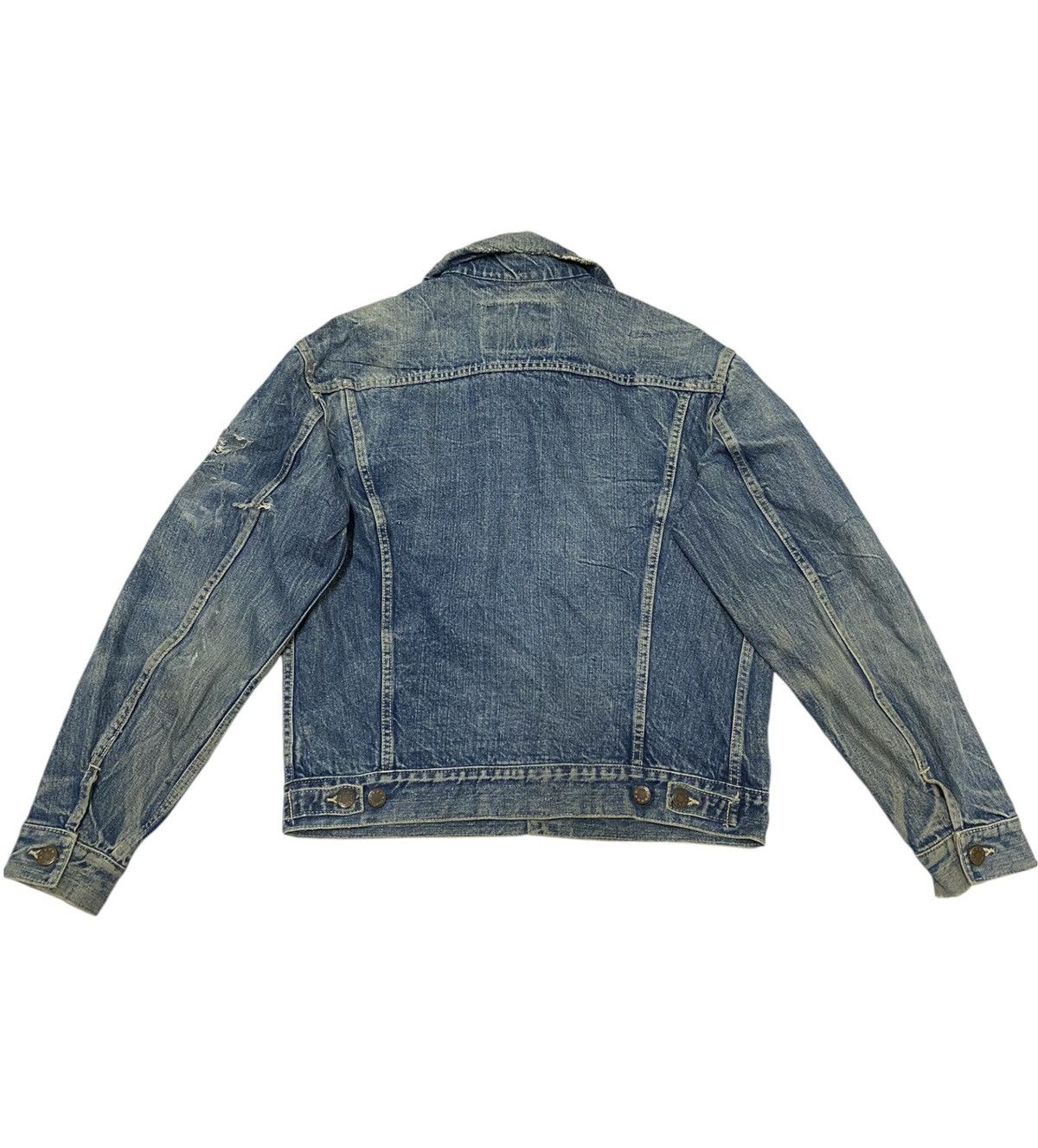 Japanese Brand × Vintage Vintage Canton Wastern Jeans Distressed Trucker Jacket (C3) Size US L / EU 52-54 / 3 - 5 Thumbnail