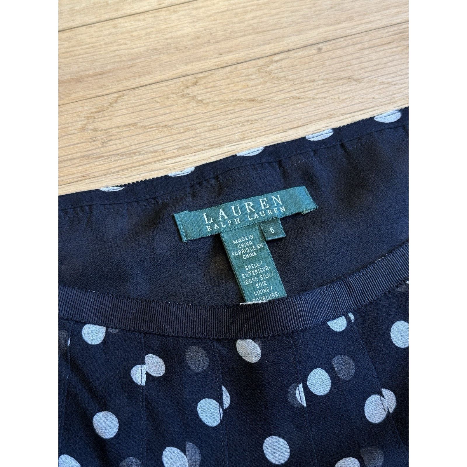 Lauren Ralph Lauren LRL RALPH LAUREN Fit & Flare Skirt Sz 6 Black Polka Dot NWT Size 28" / US 6 / IT 42 - 8 Thumbnail