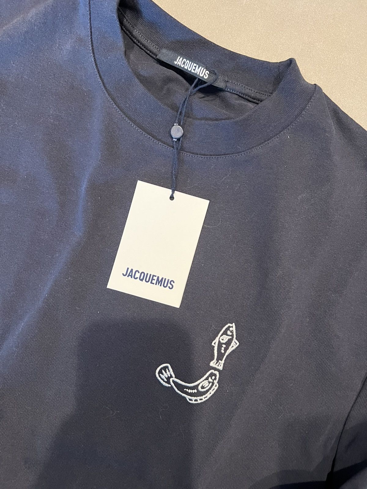 Jacquemus Jacquemus Navy Long Sleeve Tee Size US L / EU 52-54 / 3 - 3 Thumbnail