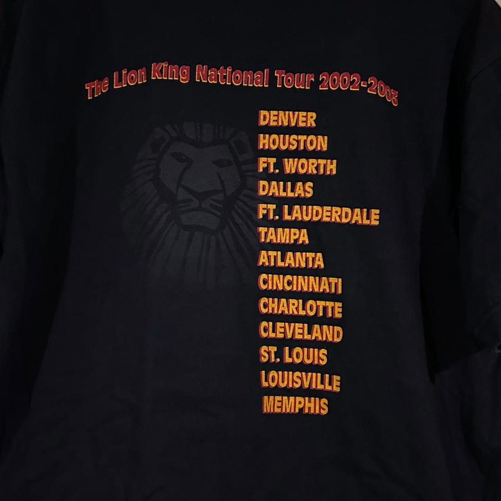 Disney Vintage 2002 The Lion King Tour Tee Shirt Size US M / EU 48-50 / 2 - 2 Thumbnail