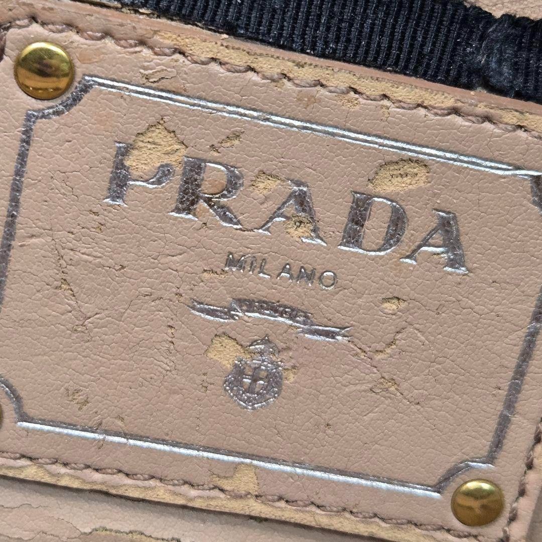 Prada Prada - Saffiano Handbag Gray Leather Gold Hardware Shoulder Size ONE SIZE - 10 Thumbnail