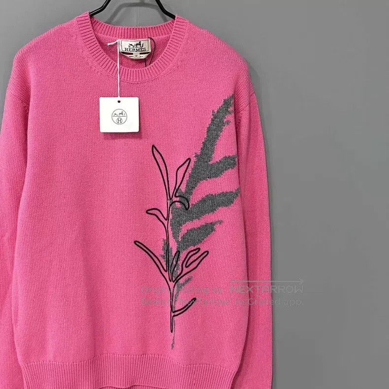 Hermes Hermes Pink Jacquard Pattern Cashmere Sweater Size M / US 6-8 / IT 42-44 - 2 Thumbnail