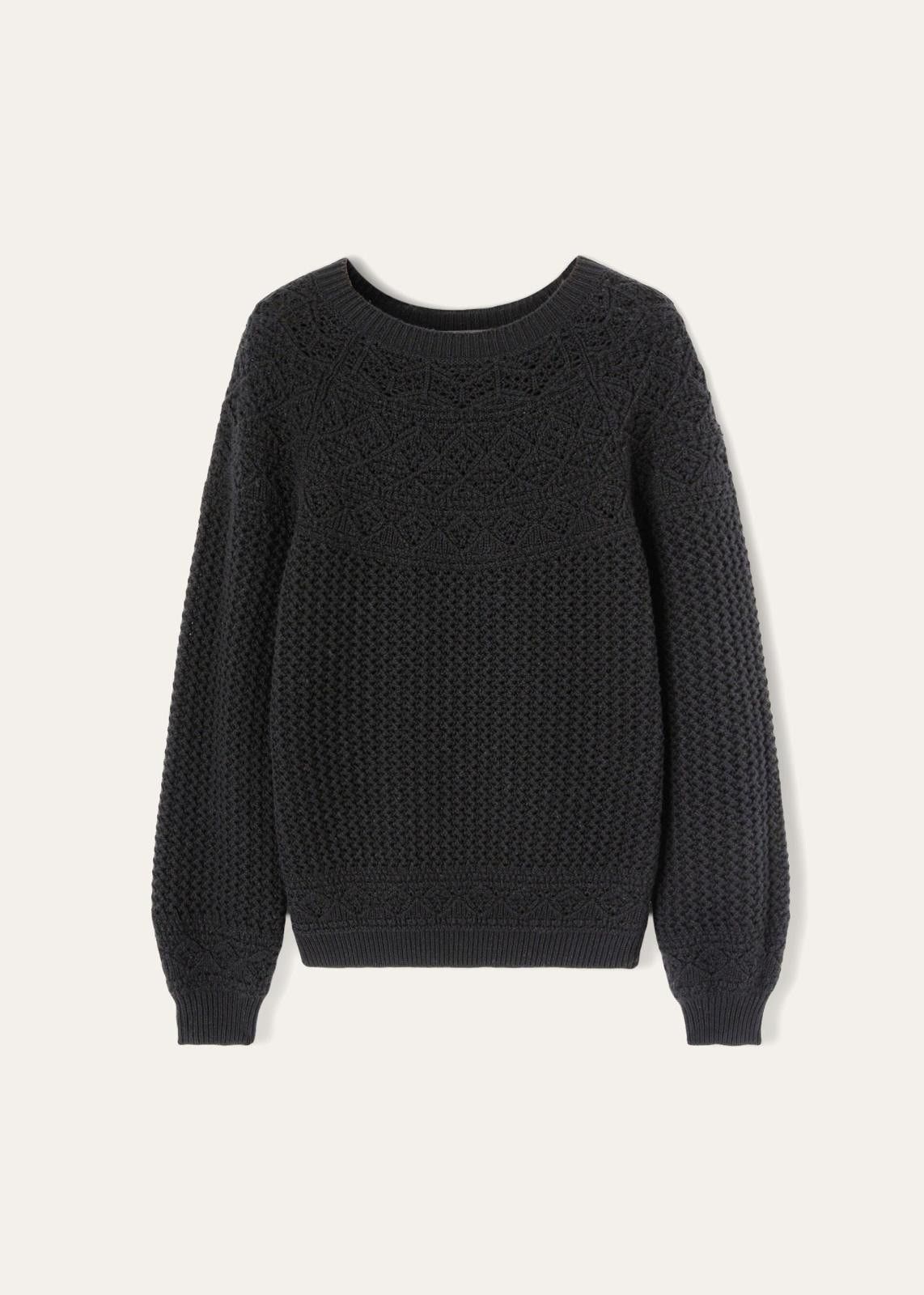 Loro Piana o1srvl11e0125 Engadin Crewneck Sweater in Black Size M / US 6-8 / IT 42-44 - 1 Thumbnail