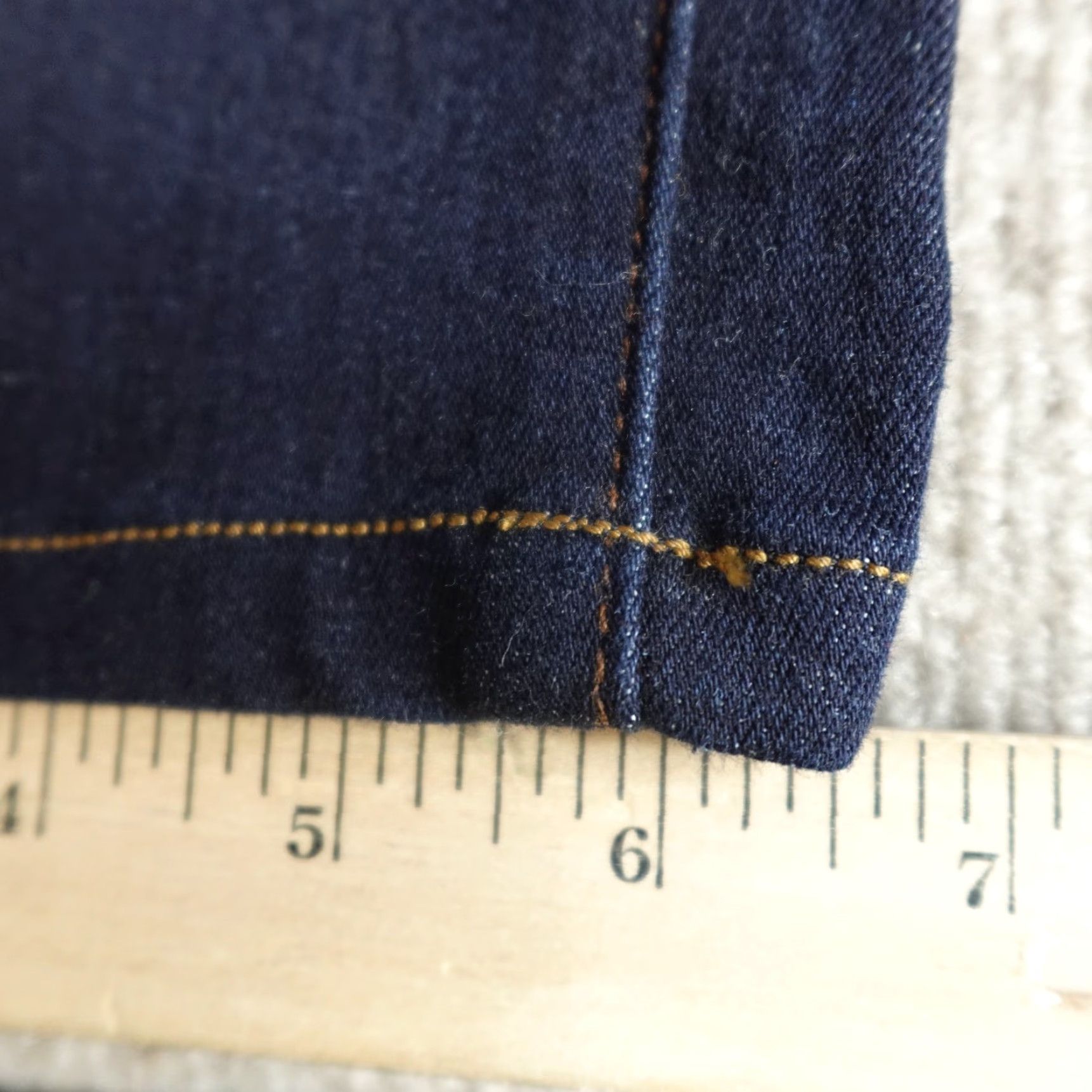 Eileen Fisher Eileen Fisher Womens Jeans 18 Blue Solid Organic Cotton Blend Denim 5-Pocket Straight Stretch Size 40" / US 18 - 5 Thumbnail