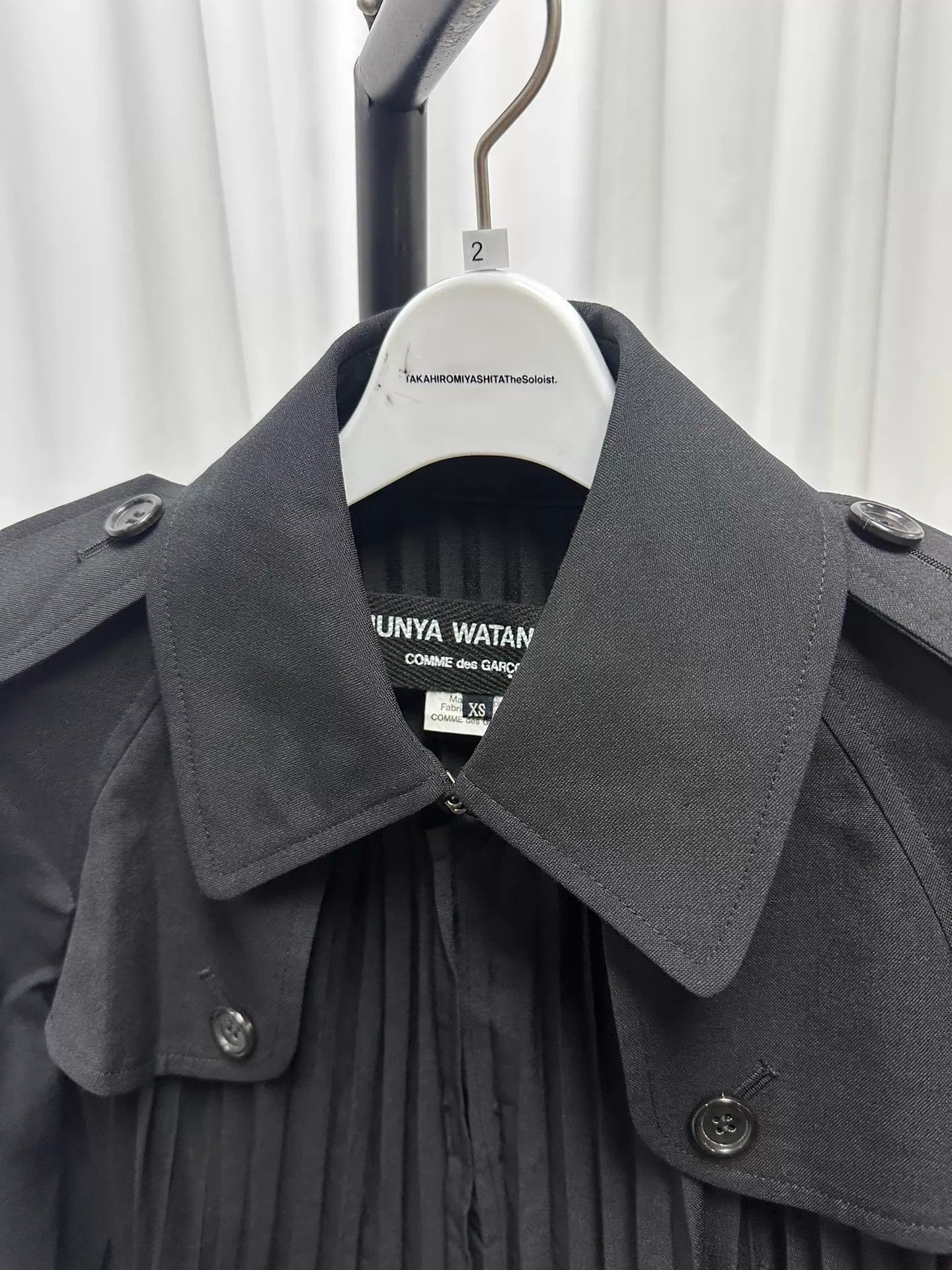 Junya Watanabe Junya Watanabe 15aw Pleated Trench Coat XS Black Size XS / US 0-2 / IT 36-38 - 3 Thumbnail