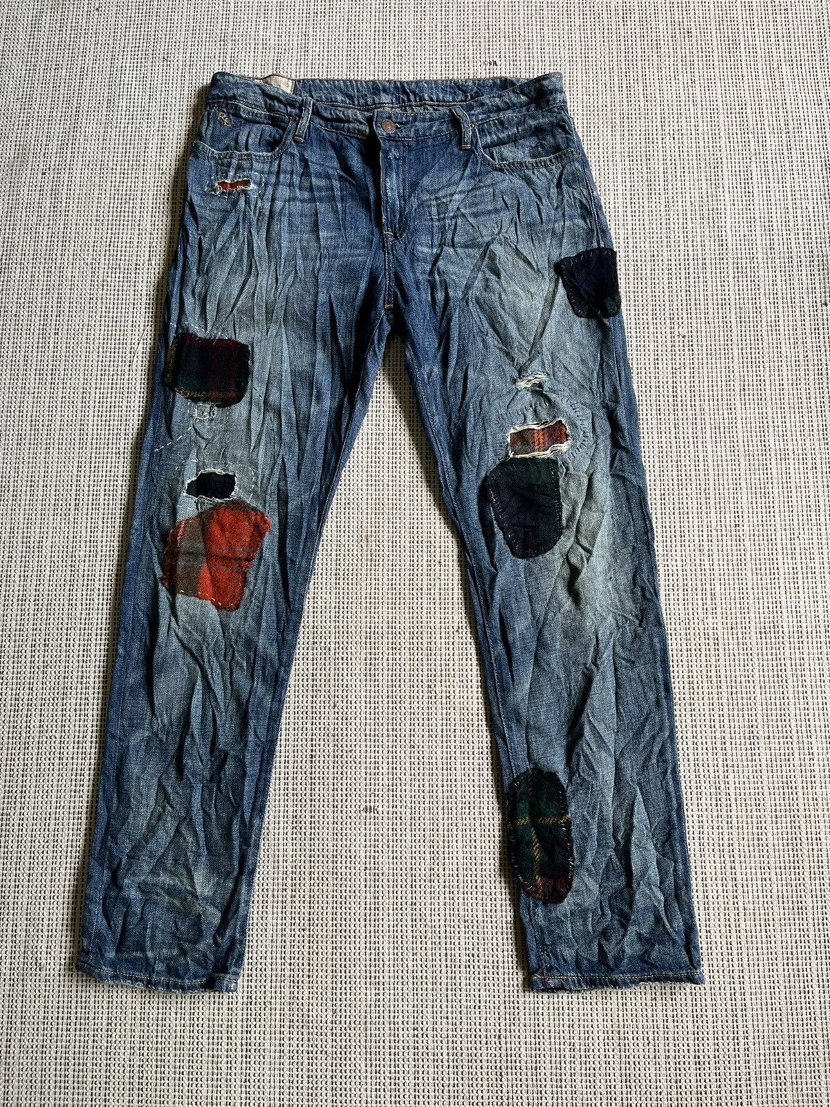 image of Vintage Polo Ralph Laurent Astor Boy Friend Jeans in Blue, Women's (Size 32)