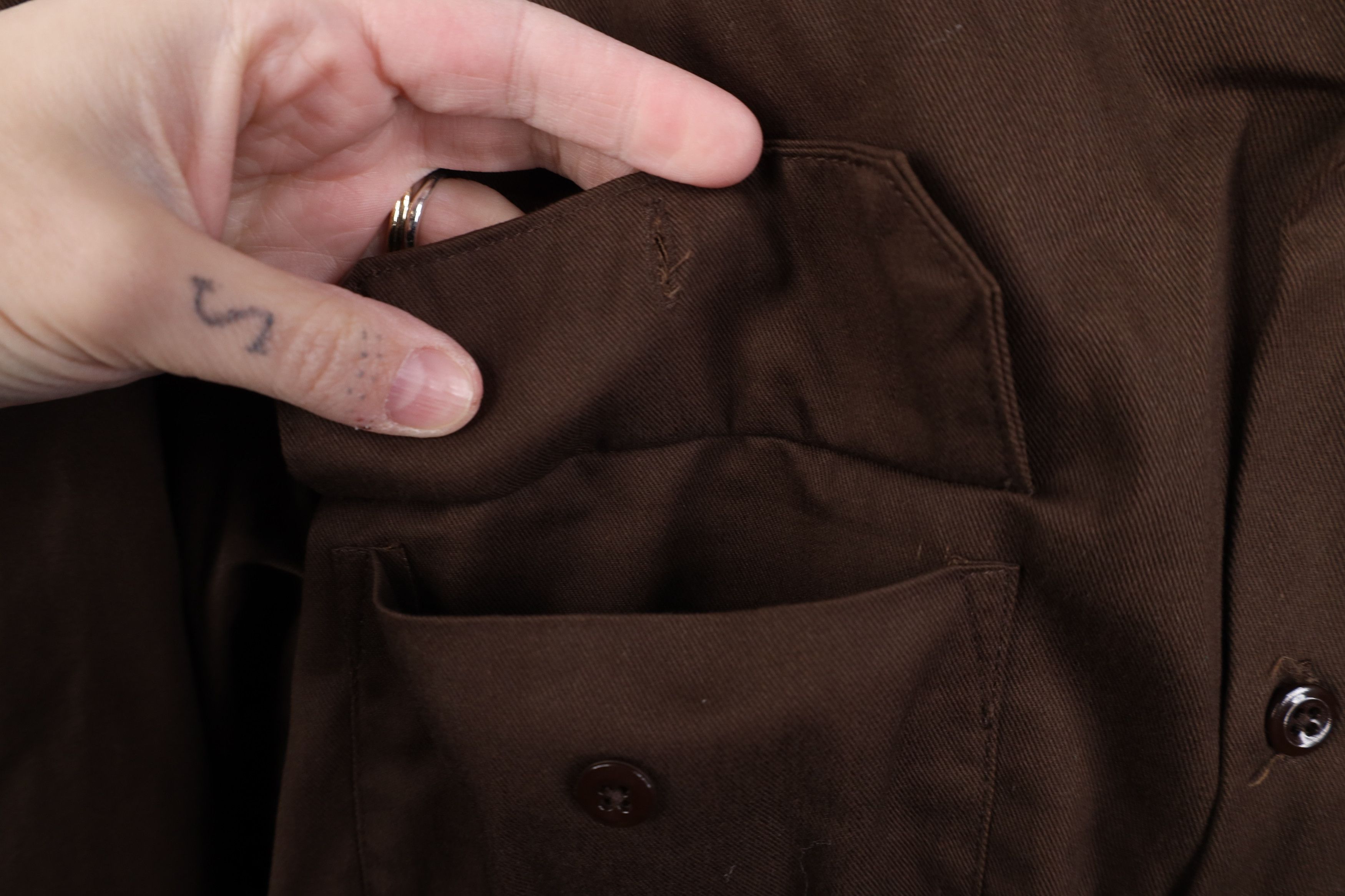 Dickies Vintage Dickies Spell Collared Button Shirt Brown Workwear Size US XXL / EU 58 / 5 - 8 Thumbnail