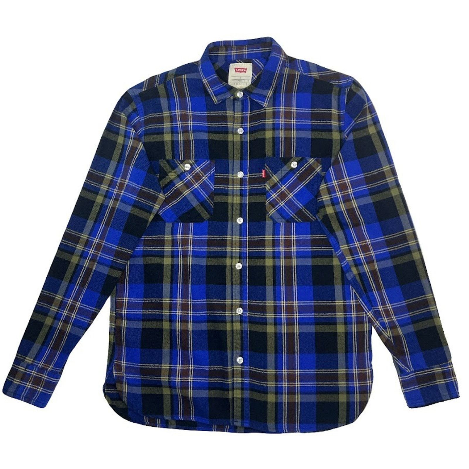 Levi's Levi's Mens Flannel Shirt Small Blue Black Plaid Long Sleeve Size US S / EU 44-46 / 1 - 1 Thumbnail
