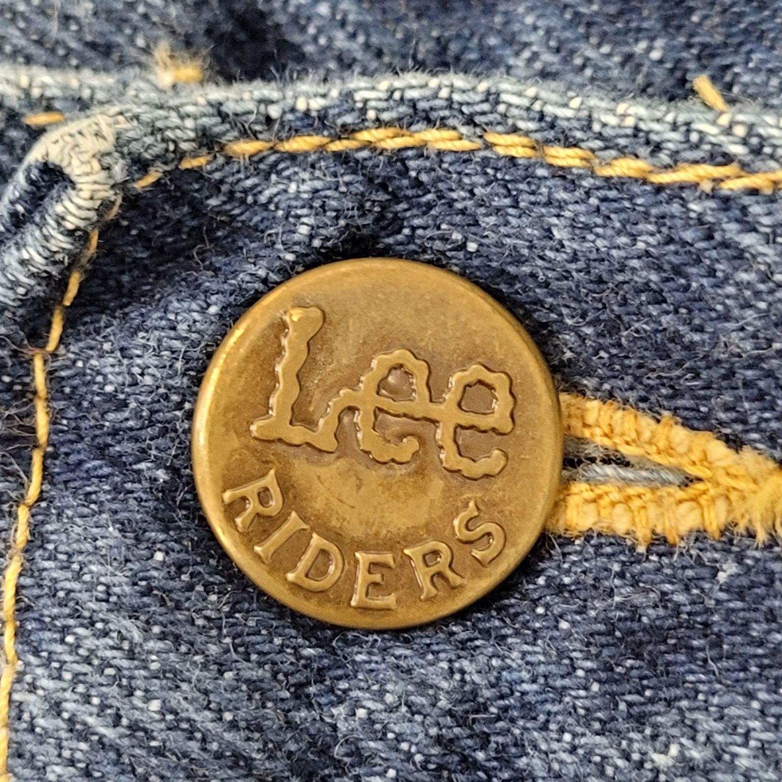 Lee Vintage 70s LEE Whiskered Jeans 35x28 Dark-Wash Talon-Zip Size US 35 - 10 Thumbnail