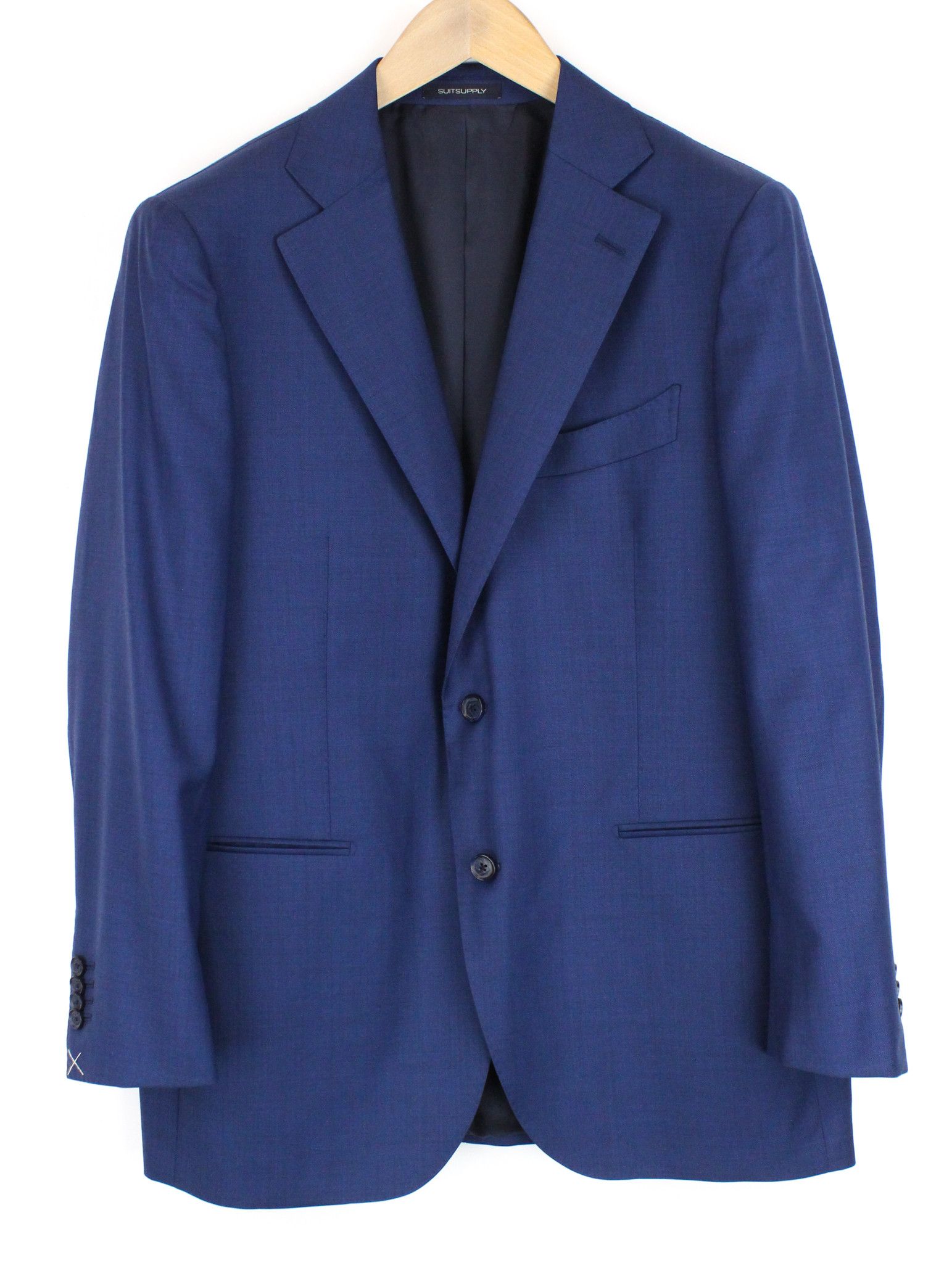 Suitsupply LA SPALLA UK44S Mid-Blue Wool 3 Piece Suit 66561 Size 44S - 2 Thumbnail