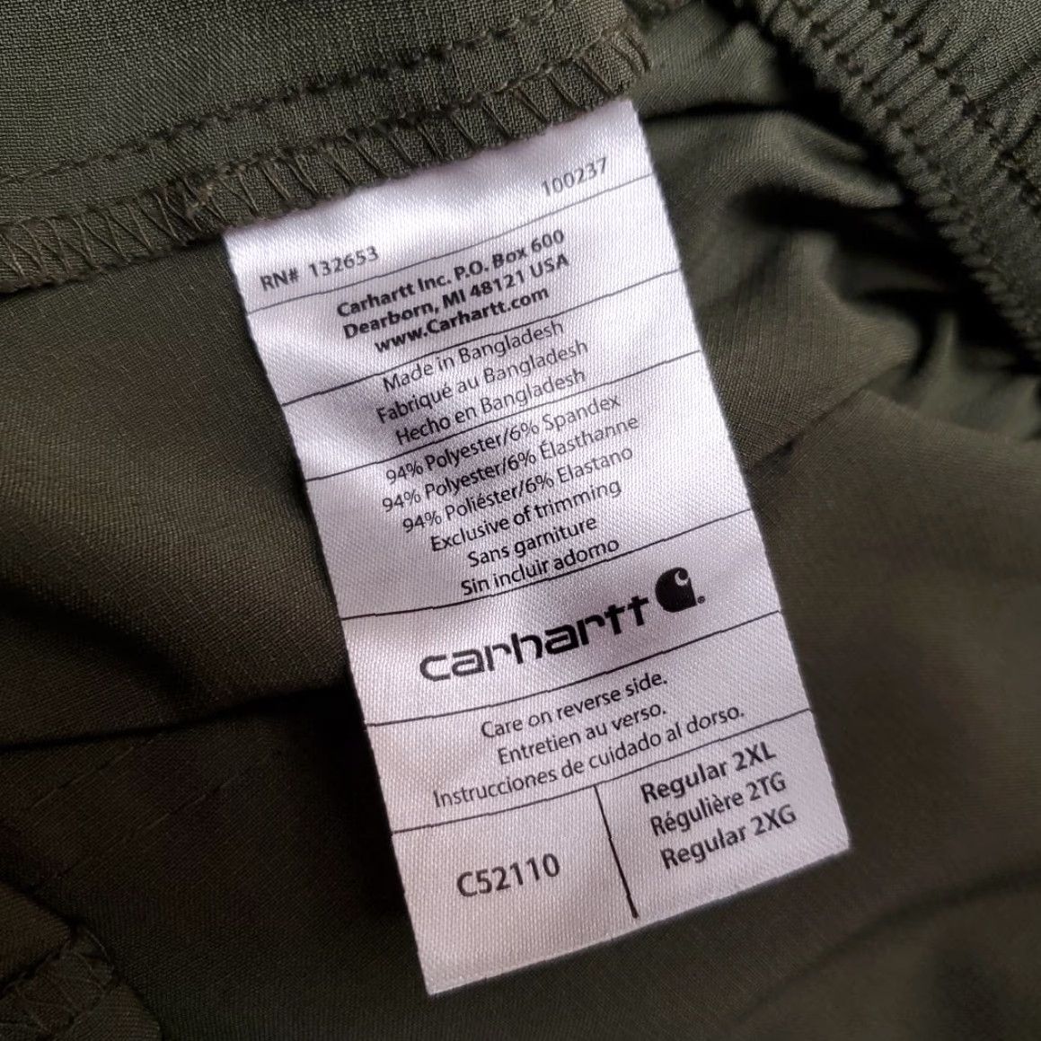 Carhartt Carhartt Scrub Bottom Mens 2XL Green Force Stretch Cargo Elastic Waist C52110 Size US 39 - 4 Thumbnail