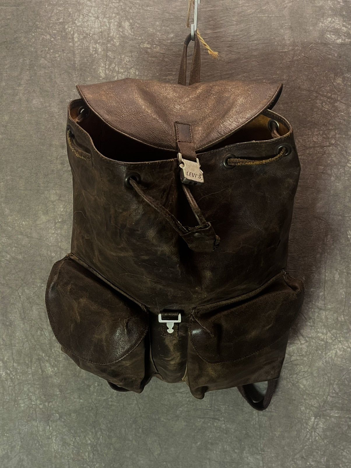 Levi's × Vintage Vintage Leather Bag Brown Levi’s 90s Avantgarde Size ONE SIZE - 3 Thumbnail