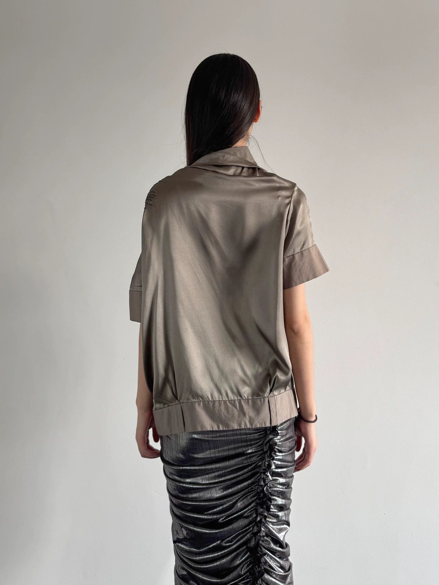 Dries Van Noten Dries Van Noten Irregular Sequin Knot Silk SS Top Women 42 Size M / US 6-8 / IT 42-44 - 6 Thumbnail