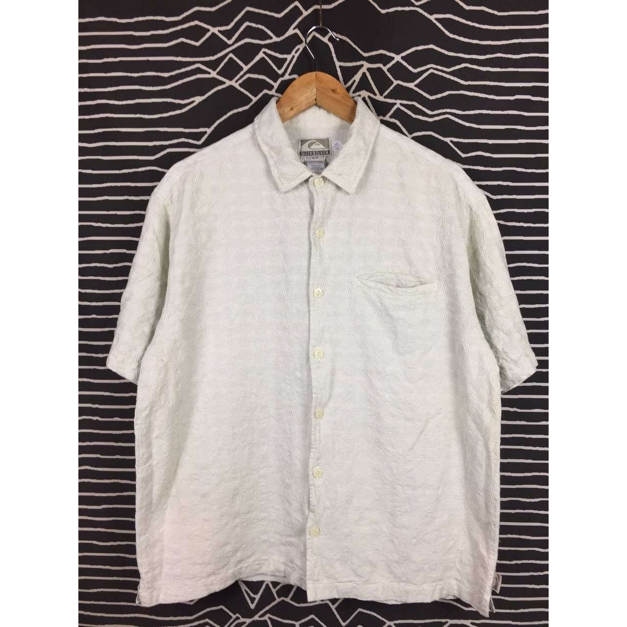 Quiksilver Quiksilver Minimal Embossed Patterned Button Up Shirt Size US M / EU 48-50 / 2 - 1 Thumbnail