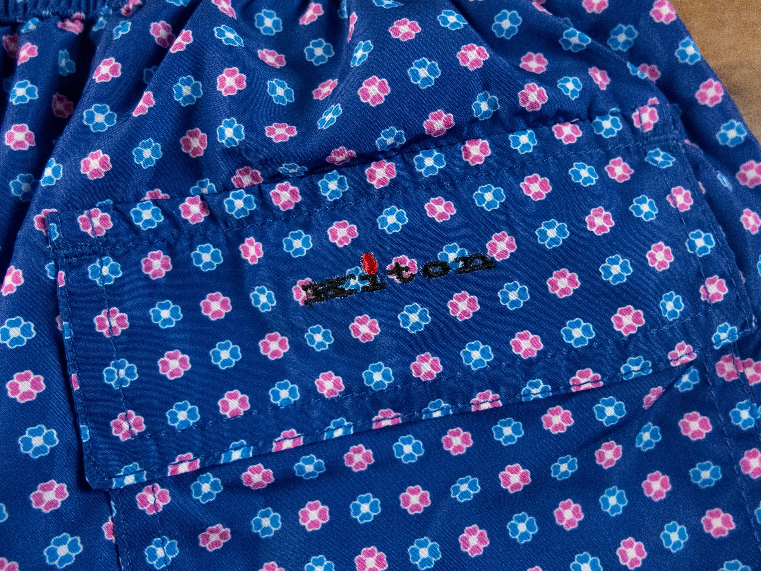 Kiton KITON Napoli blue floral print nylon swim shorts Medium Size US 32 / EU 48 - 7 Thumbnail