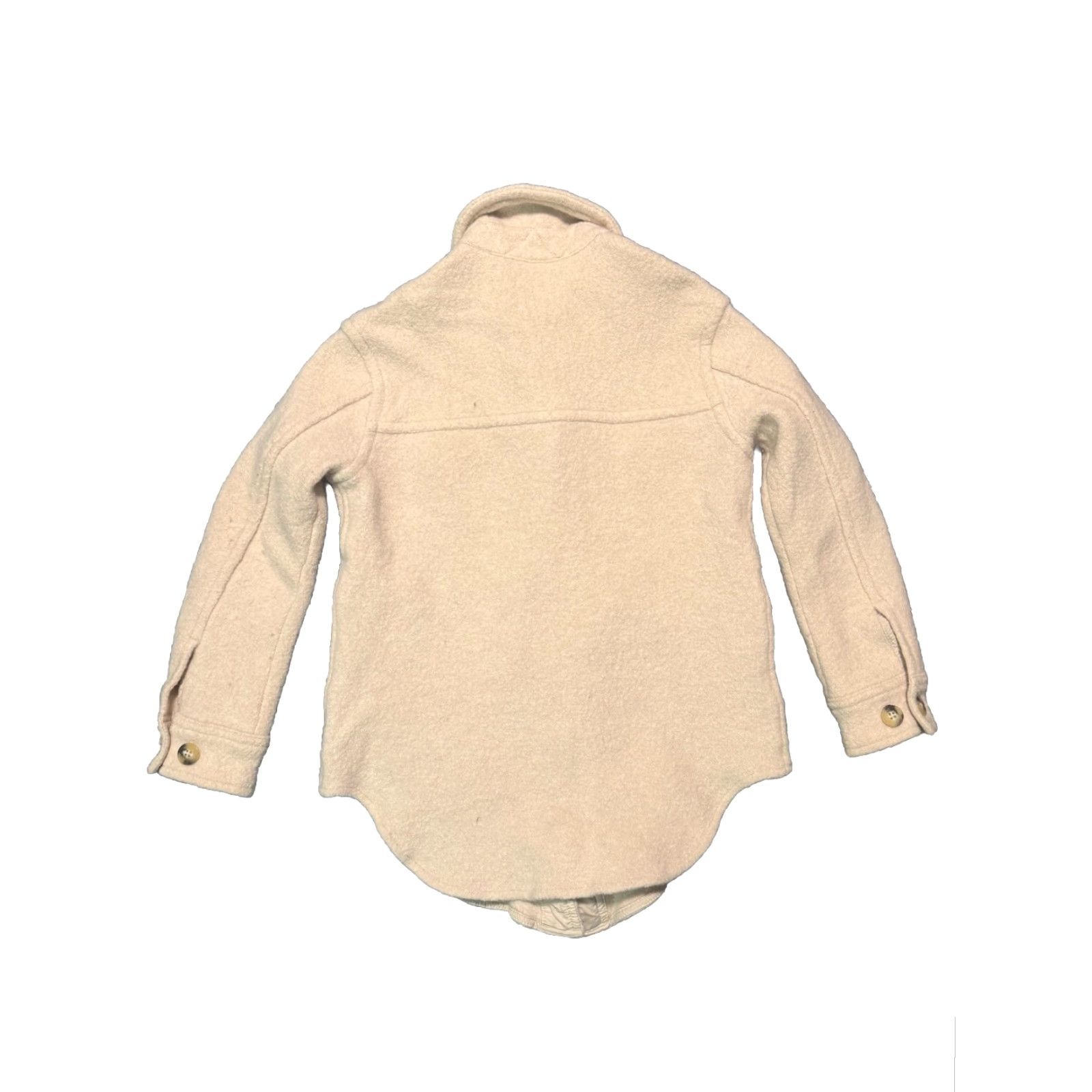Vintage VINTAGE Wilfred Ganna Shirt Jacket Merino Wool Shacket Cream 2XS Shacket Women? Size XXS / US 00 / IT 34 - 7 Thumbnail