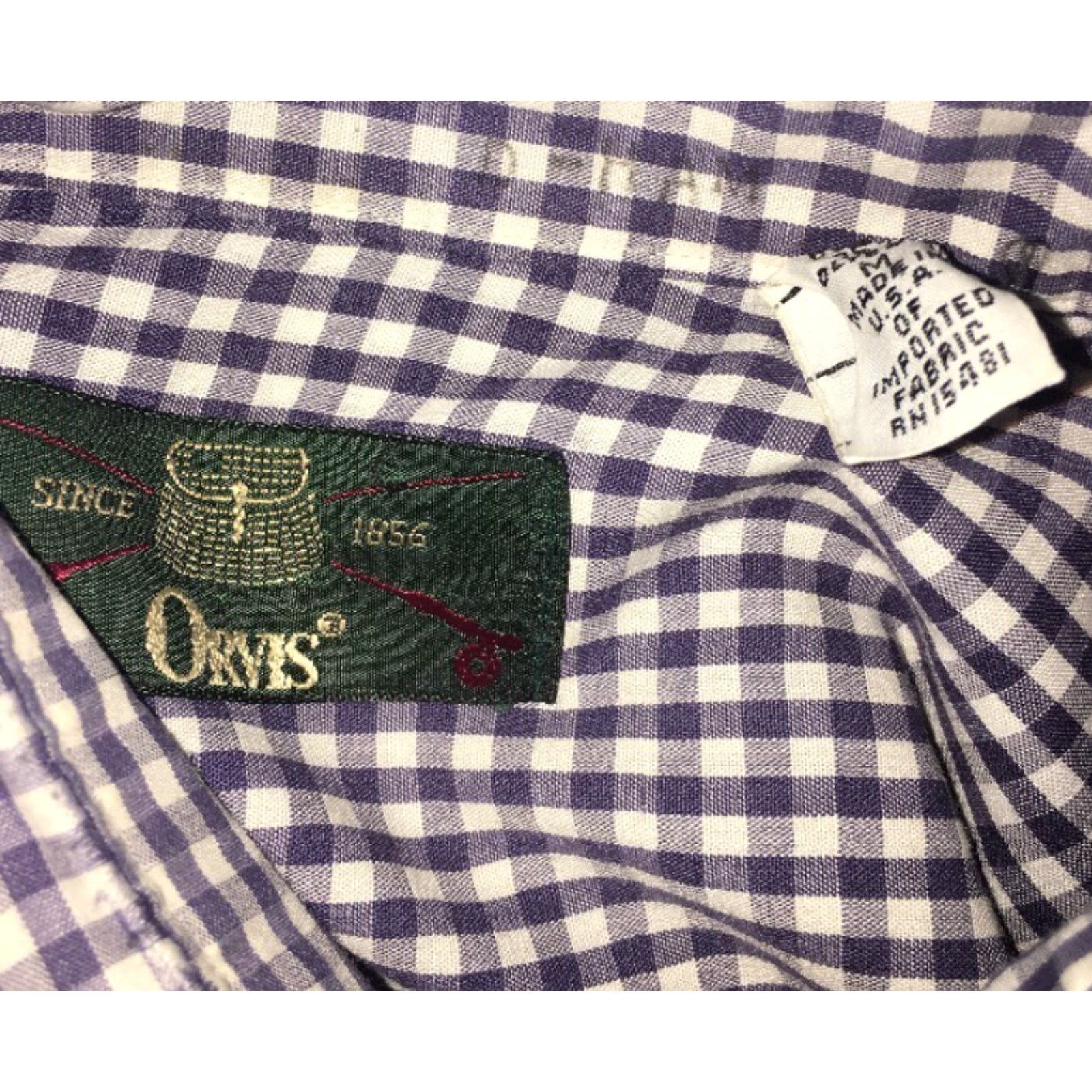 Orvis ORVIS Blue/White Checkered Button-Up Shirt Adult Medium Plaid Colorful Mens Size US M / EU 48-50 / 2 - 5 Thumbnail