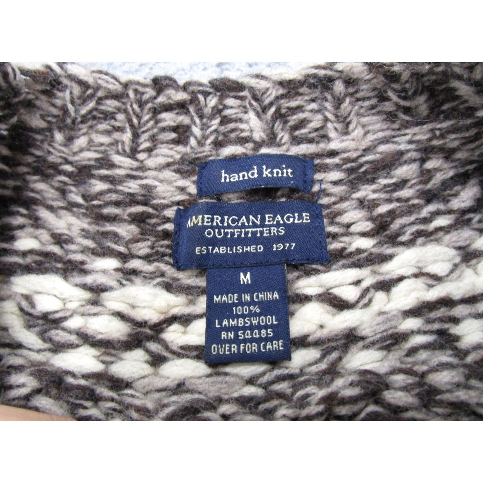 American Eagle Outfitters VINTAGE American Eagle Pullover Sweater Women M Wool Brown Long Sleeve Knit Pullover 90s Winter Fall Mens/Womens (note: gender at end) Size M / US 6-8 / IT 42-44 - 2 Thumbnail