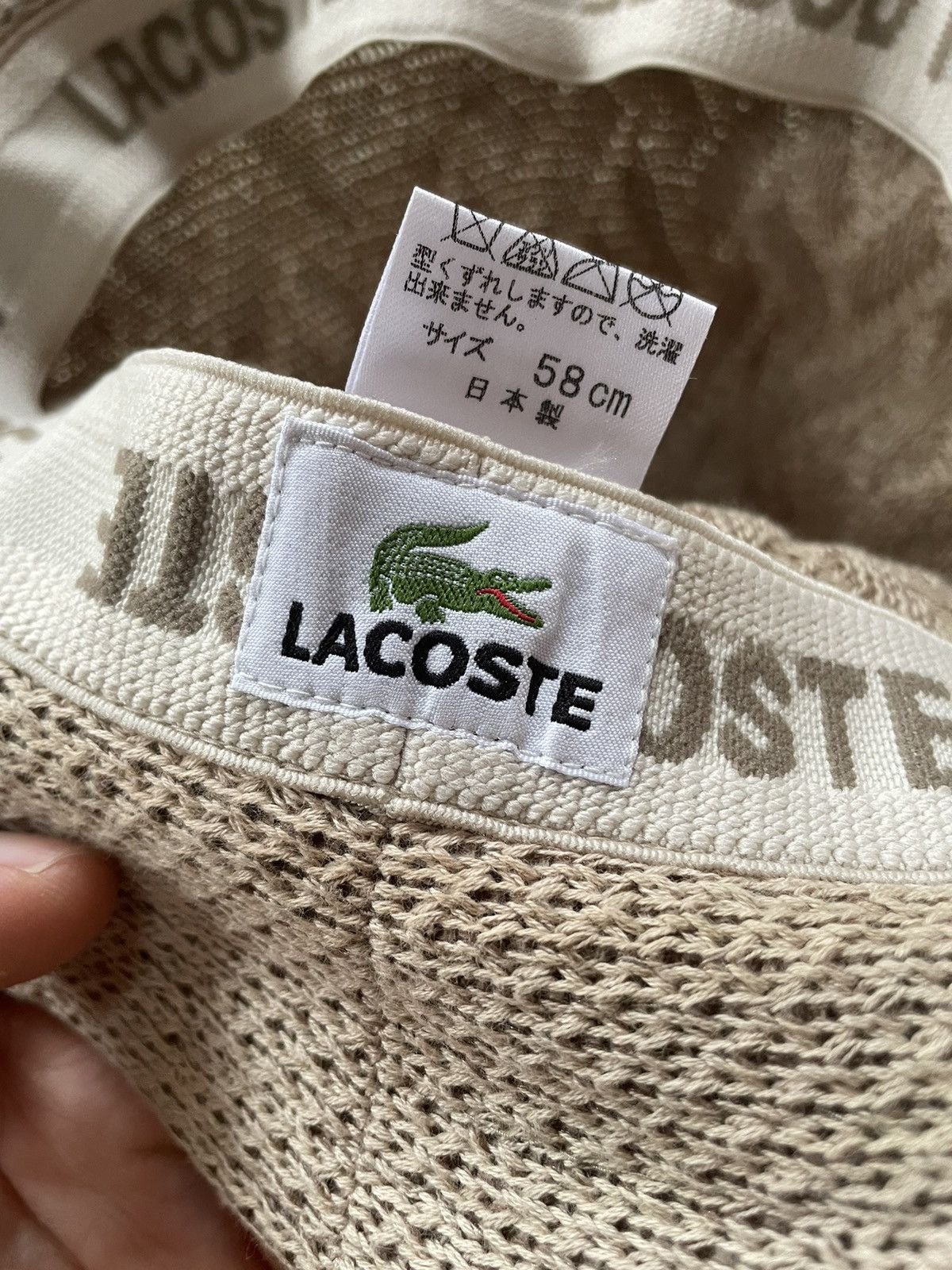 Lacoste × Vintage Vintage Lacoste Knit Bucket Hat Size ONE SIZE - 5 Thumbnail
