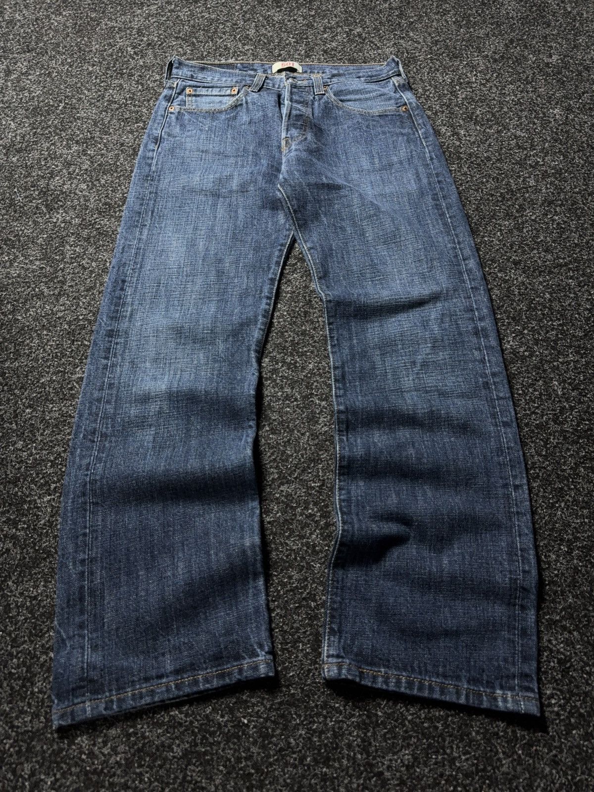 Levi's Levi’s Western Cowboy USA 501 Button Straight Jeans W31 L30 Size US 31 - 1 Thumbnail