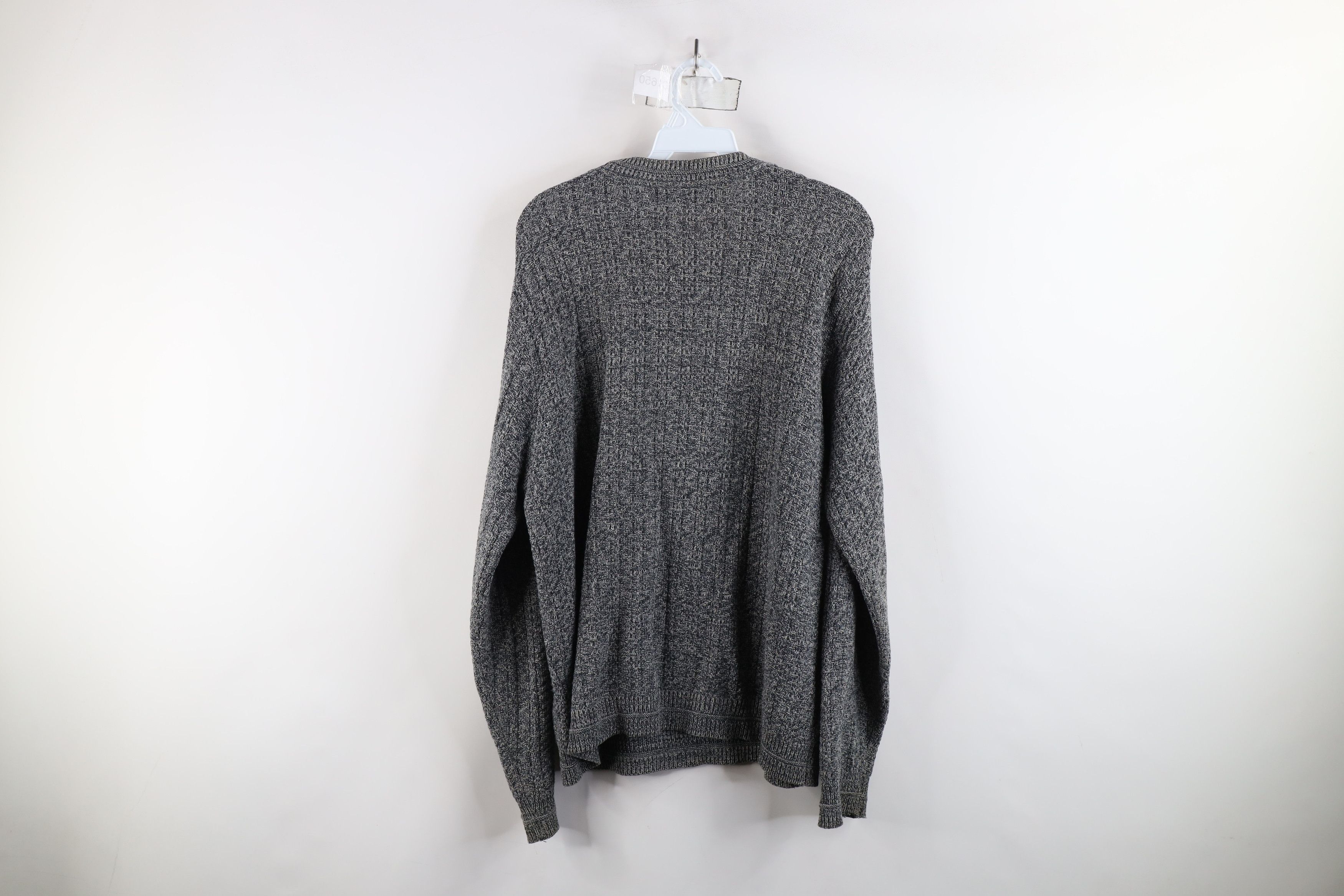 Vintage Vintage 90s Streetwear Framed Knit Crewneck Sweater Gray Size US M / EU 48-50 / 2 - 11 Thumbnail