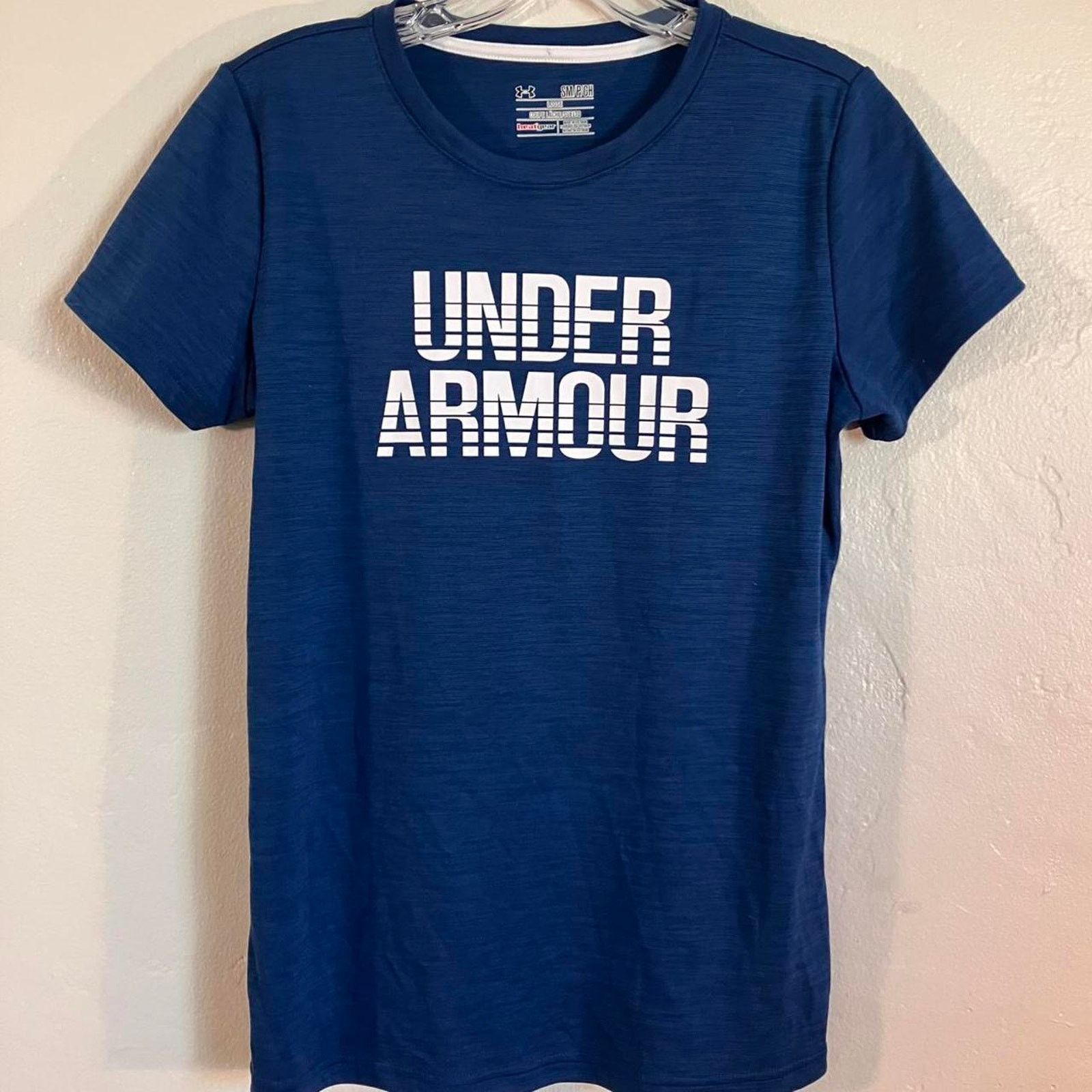 Under Armour Under Armour Blue Loose Fit Heat Gear Workout T-shirt Size S / US 4 / IT 40 - 1 Thumbnail