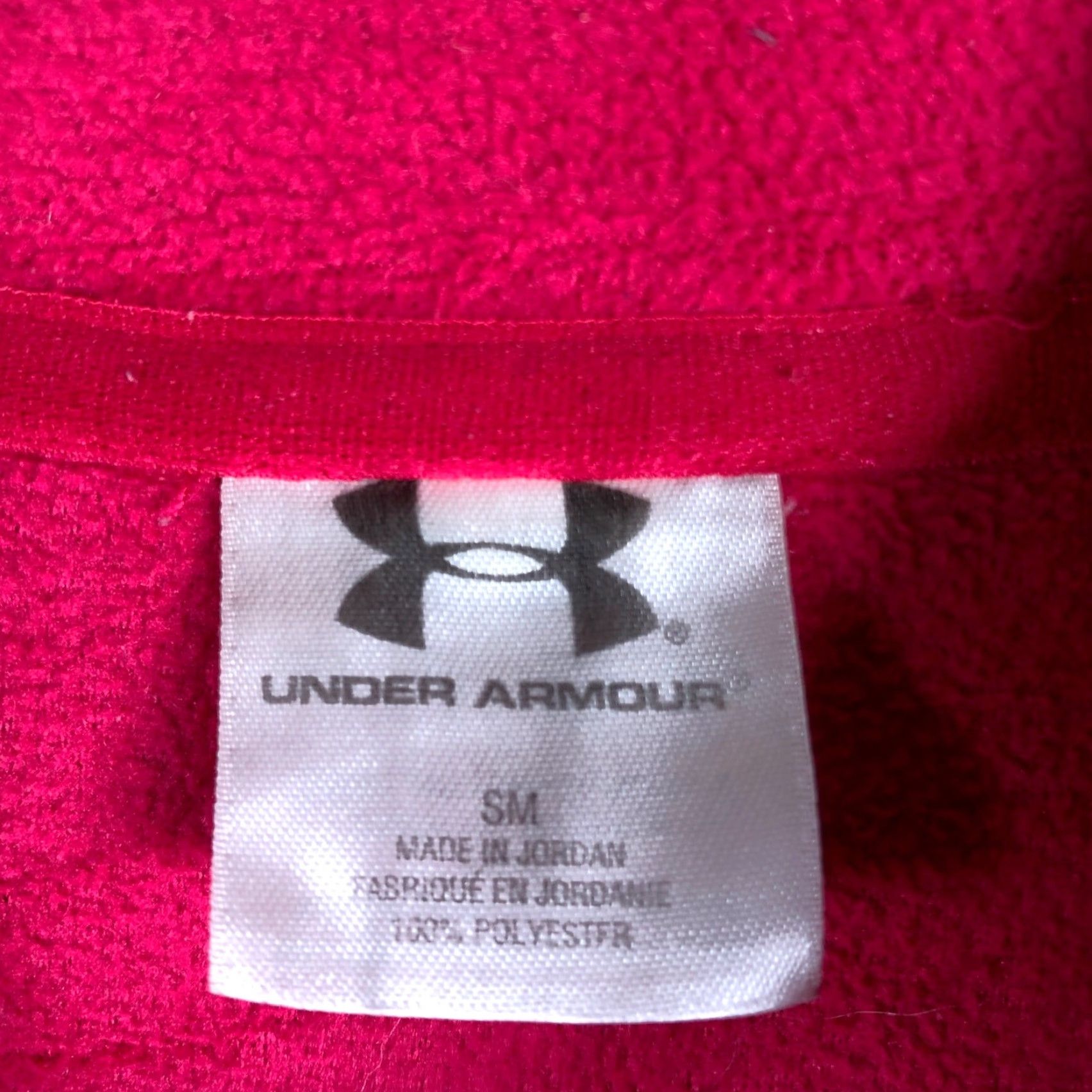Under Armour Under Armour Womens Sweater Pink 1/4 Zip Fleece Lightweight Small Pullover Long Sleeve Casual Workwear Mens Womens Girls Size S / US 4 / IT 40 - 6 Thumbnail