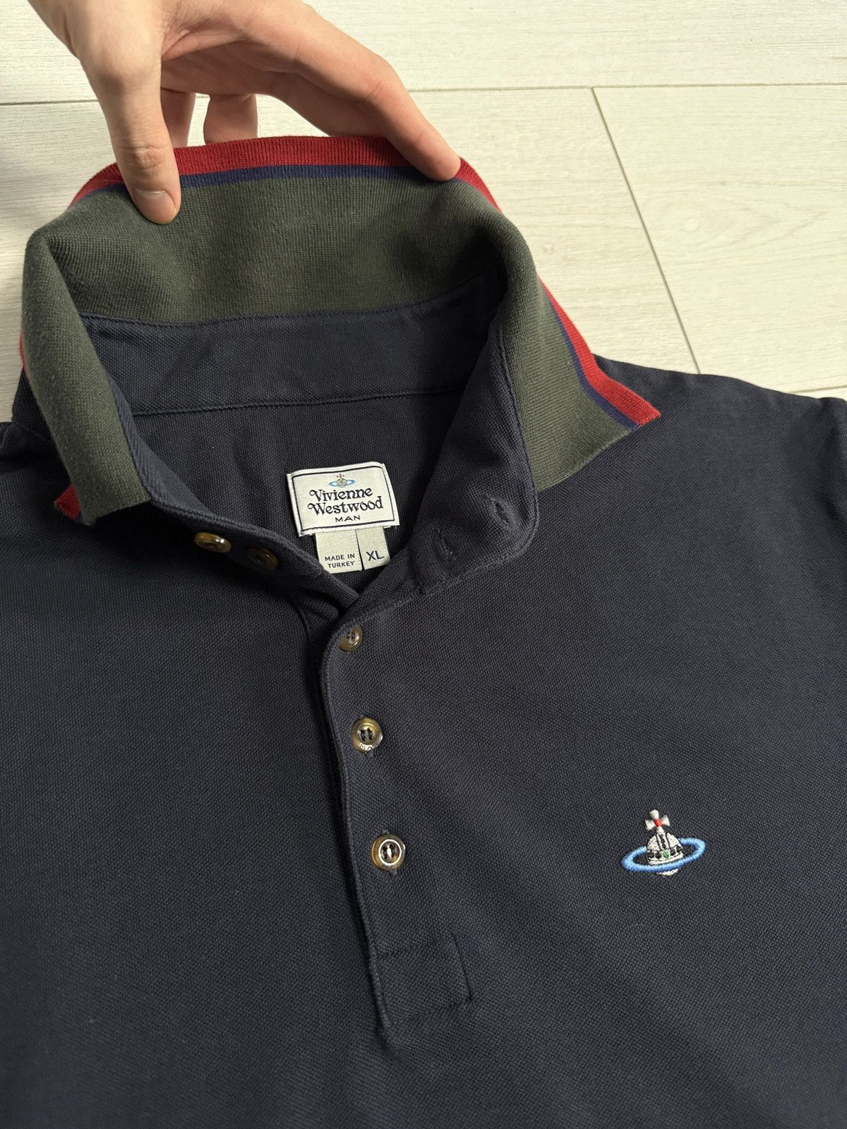 Vivienne Westwood Vivienne Westwood polo navy vintage size XL rare Size US XL / EU 56 / 4 - 2 Thumbnail