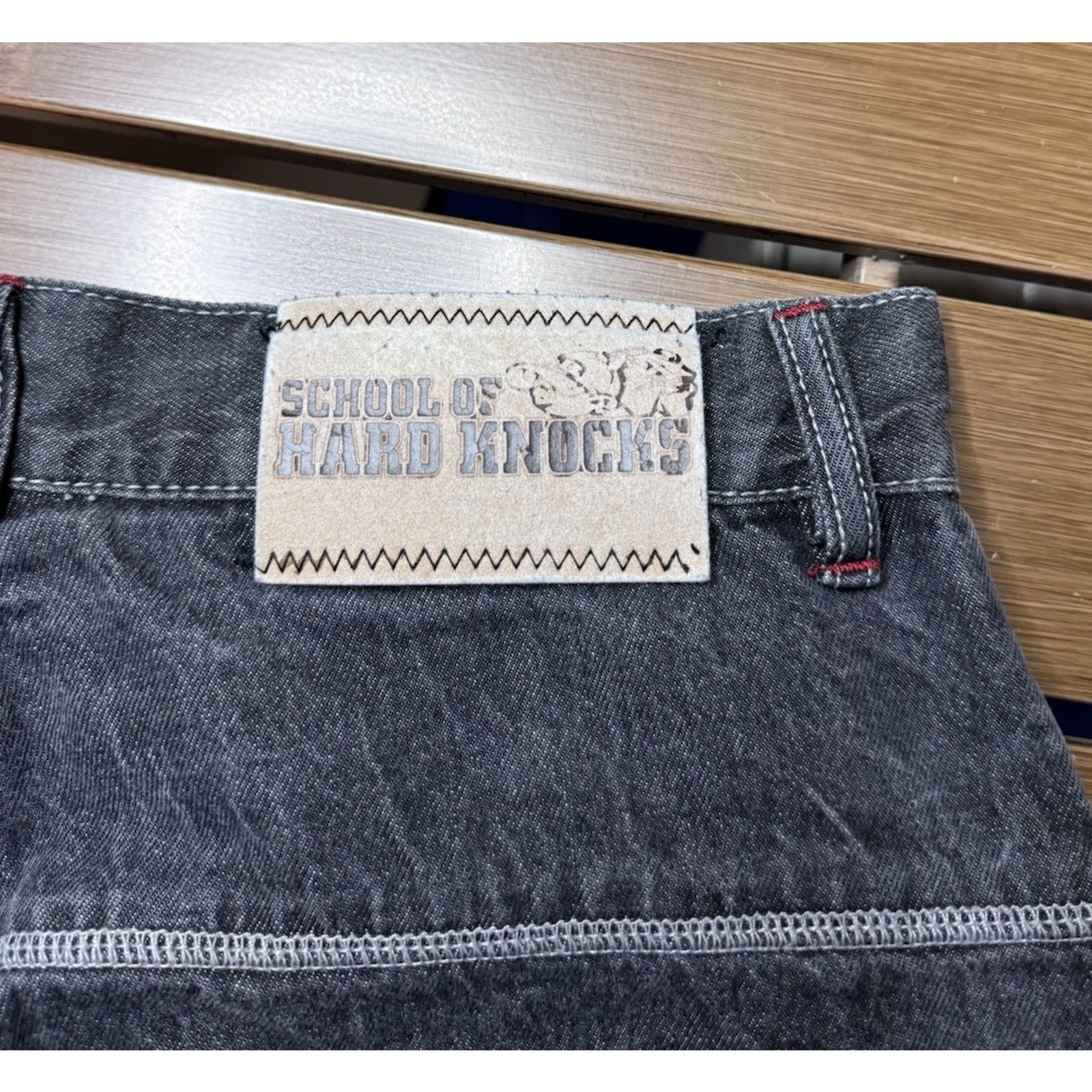 JNCO Y2k Loose Fit Jeans Mens SOHK 31x32 skater Type embroidery Size US 31 - 8 Thumbnail